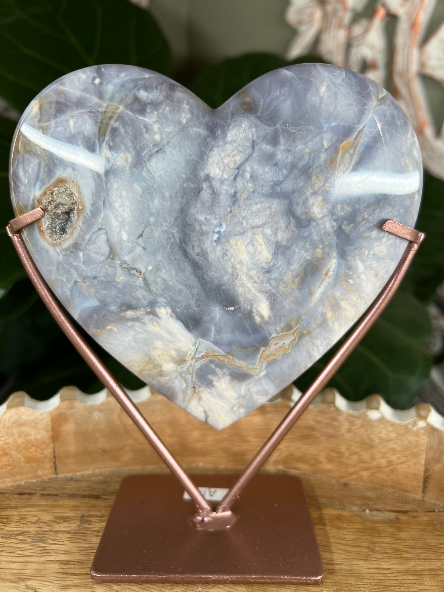 Purple Chalcedony Heart