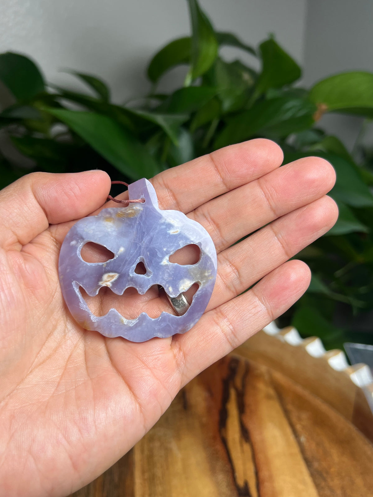 Purple Chalcedony Ornament Pumpkin: DT