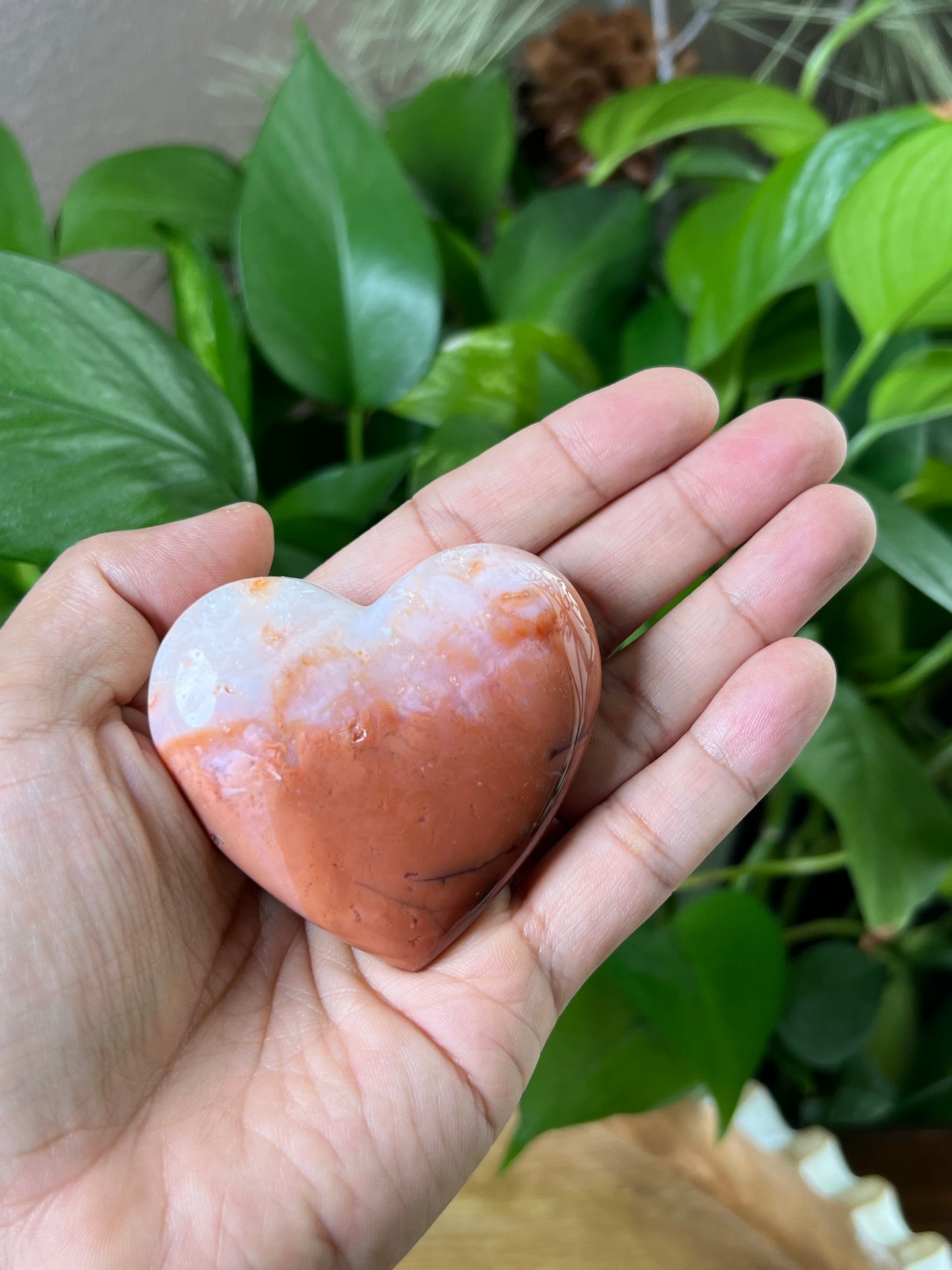 Pink Carnelian Heart