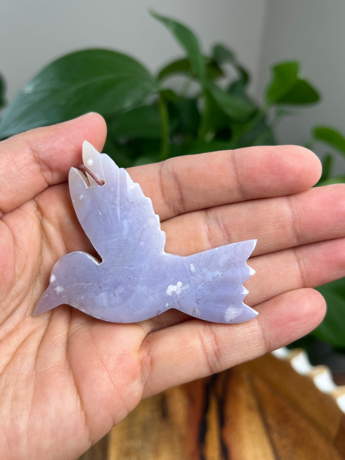 Purple Chalcedony Ornament Hummingbird: A