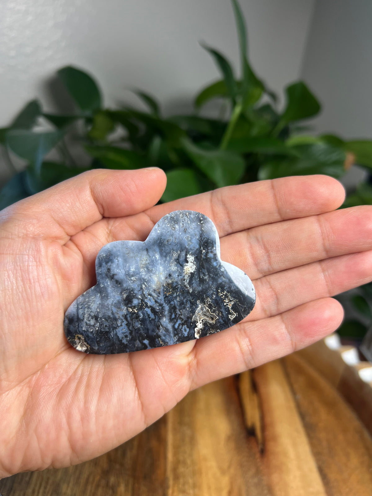 Blue Plume Agate Mini Cloud: Ti