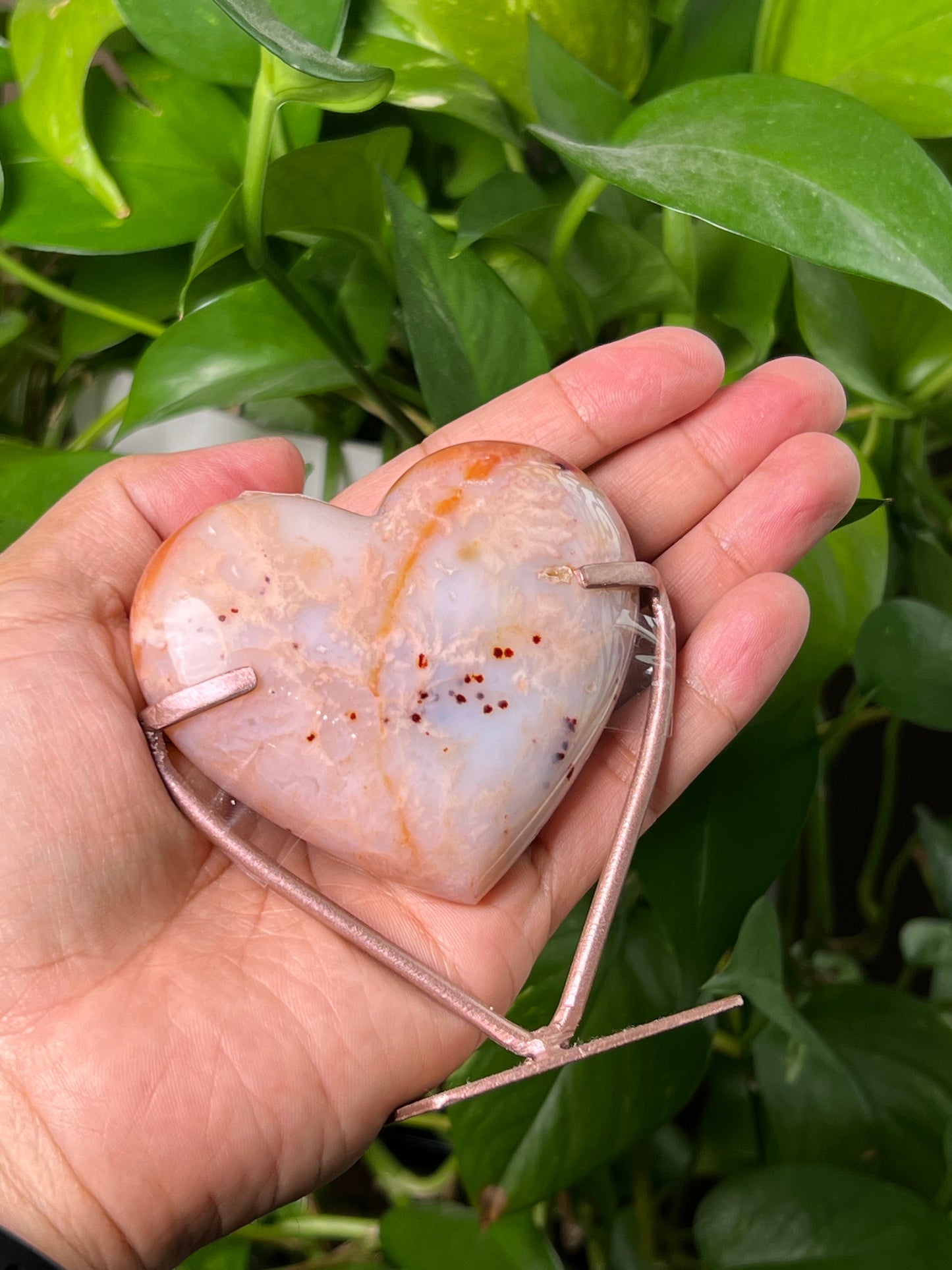 Pink Carnelian Heart