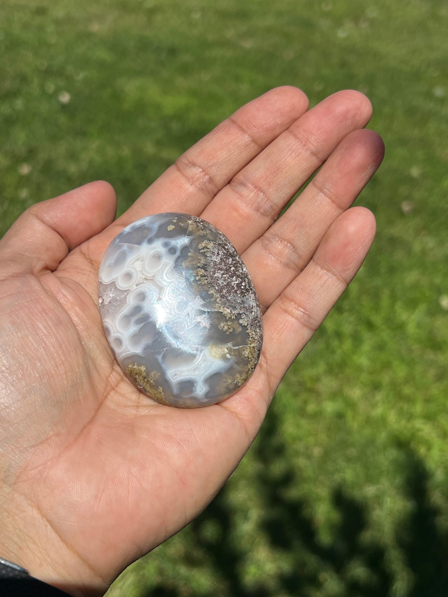 Scenic Moss Agate Palmstone DA