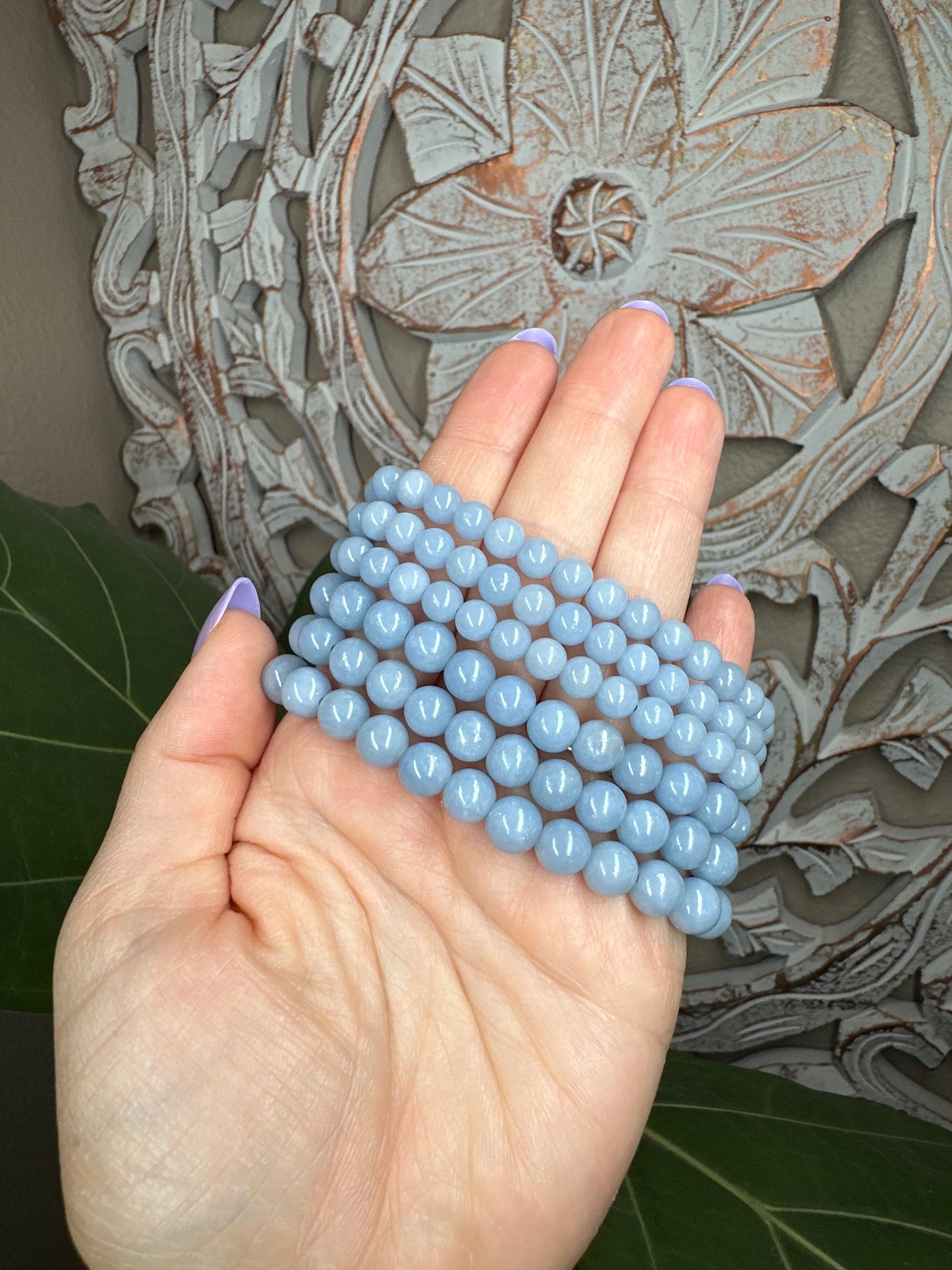 Angelite Beaded Bracelet