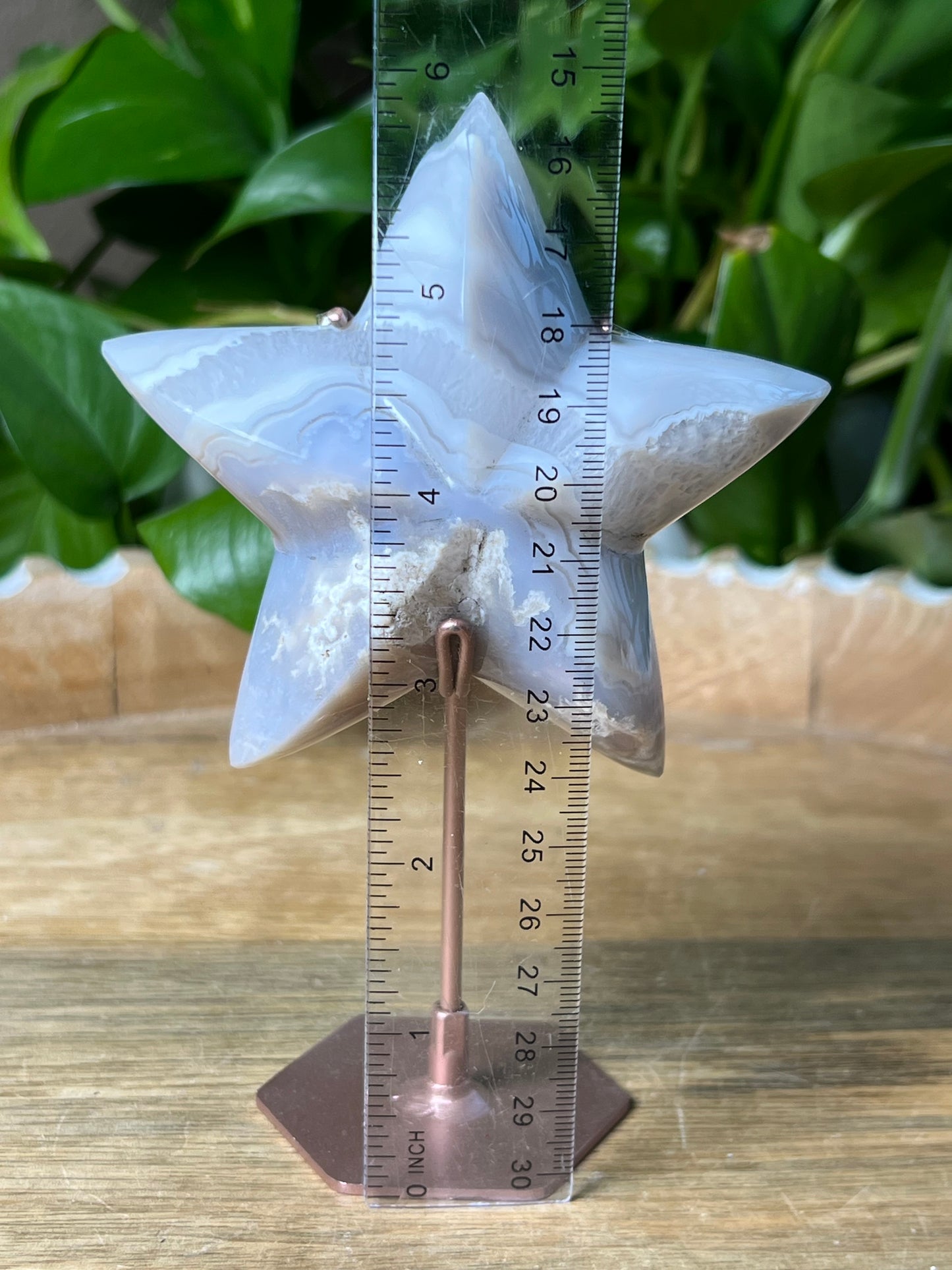 Blue Grey Lace Agate Star