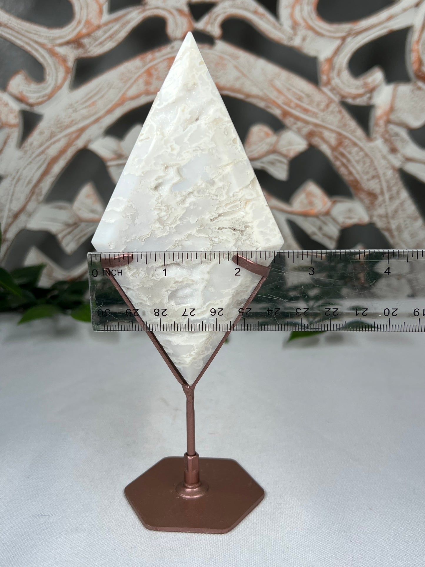 White Plume Agate Diamond