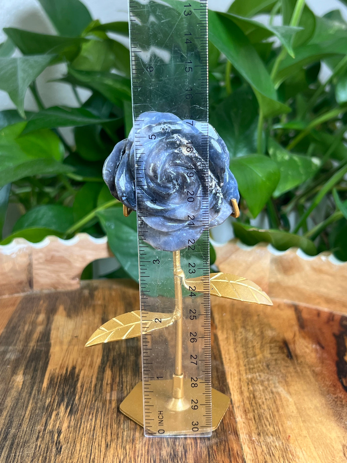 Blue Plume Agate Rose: WA