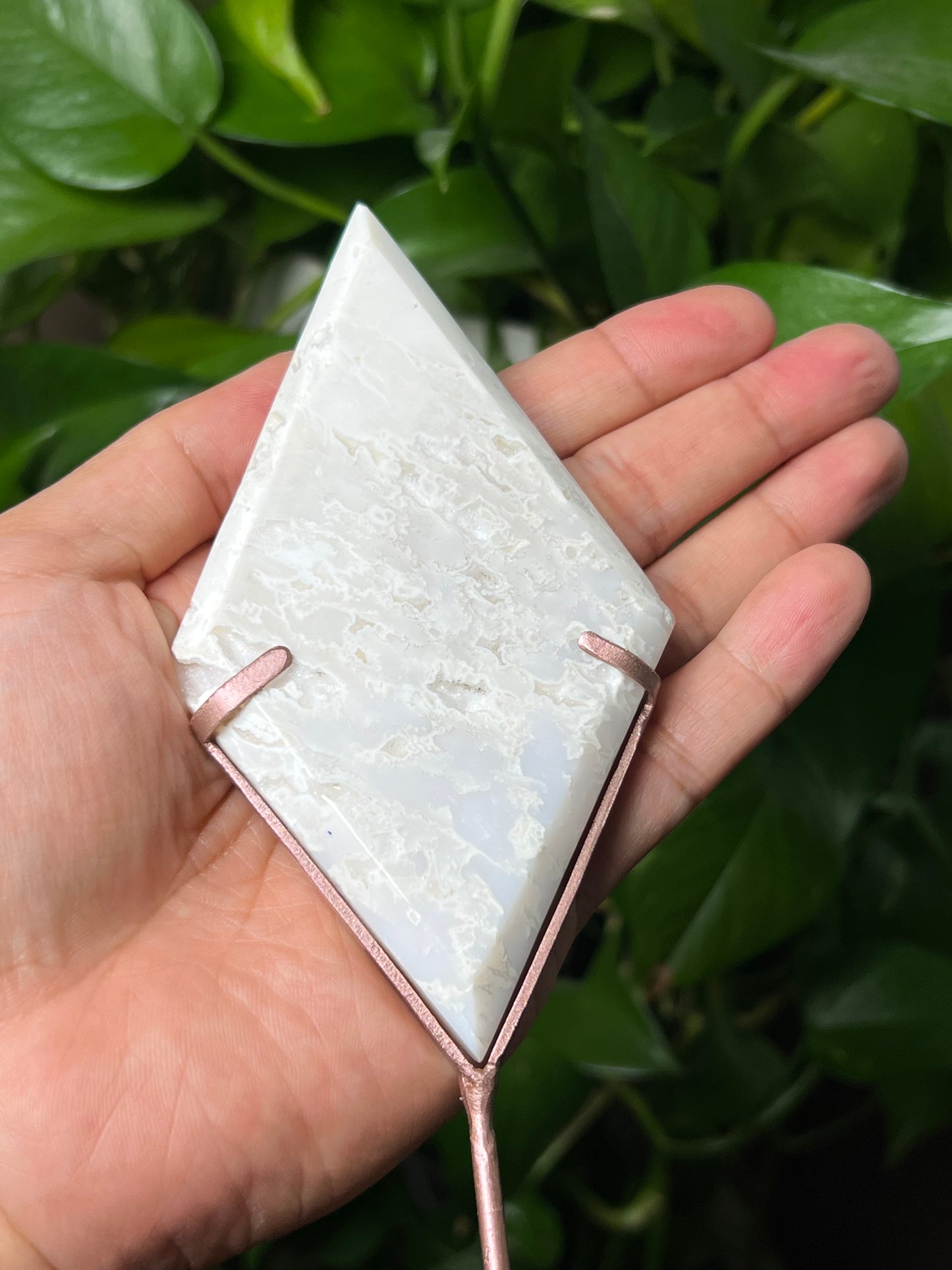 White Plume Agate Diamond