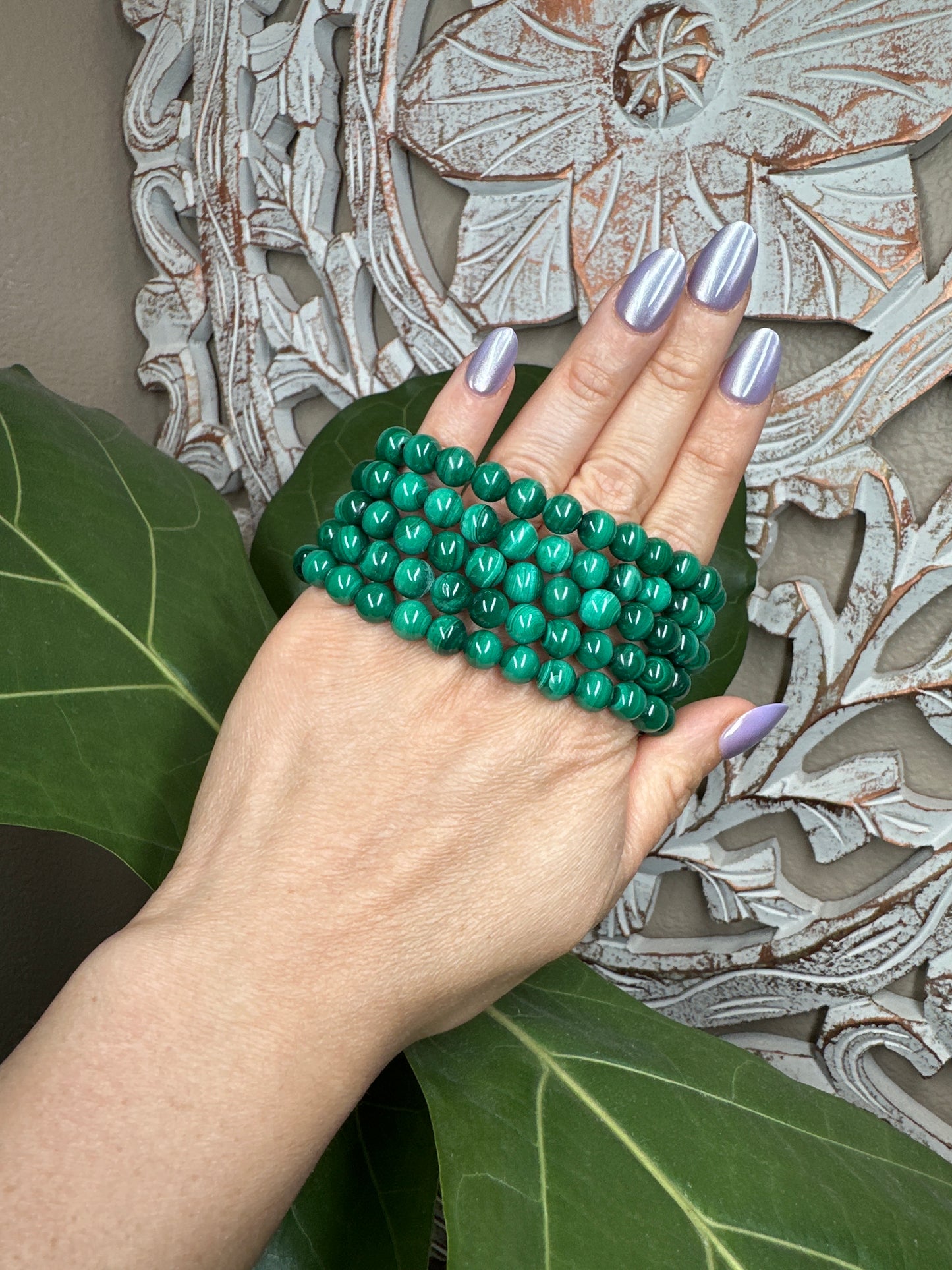 Malachite Beaded Bracelet(8mm)