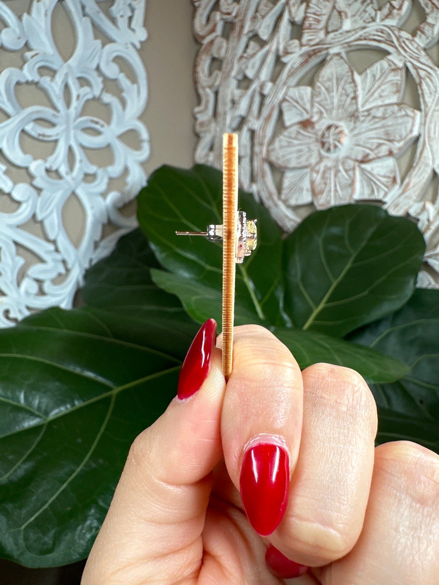 Citrine Heart Earrings