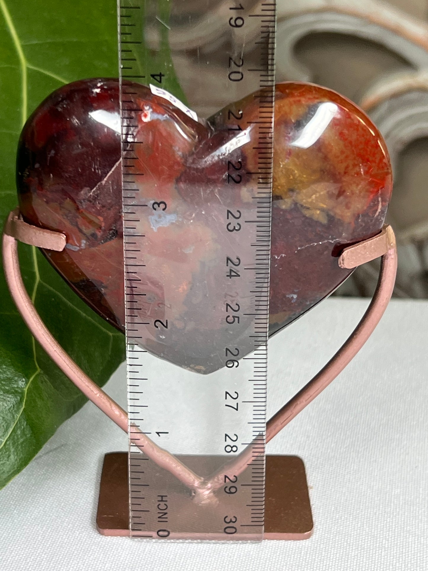 Mossy Jasper Heart