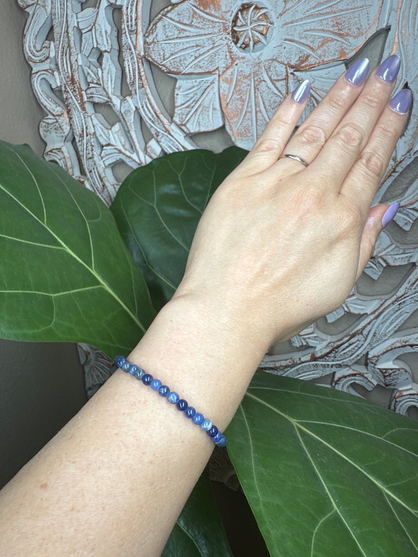 Sodalite Beaded Bracelet (4mm)