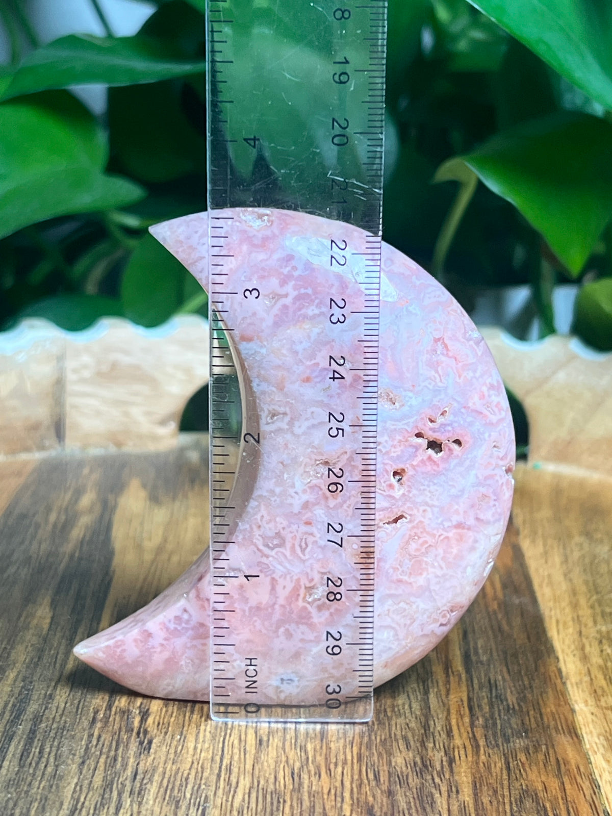 Pink Carnelian Self Standing Moon: PA