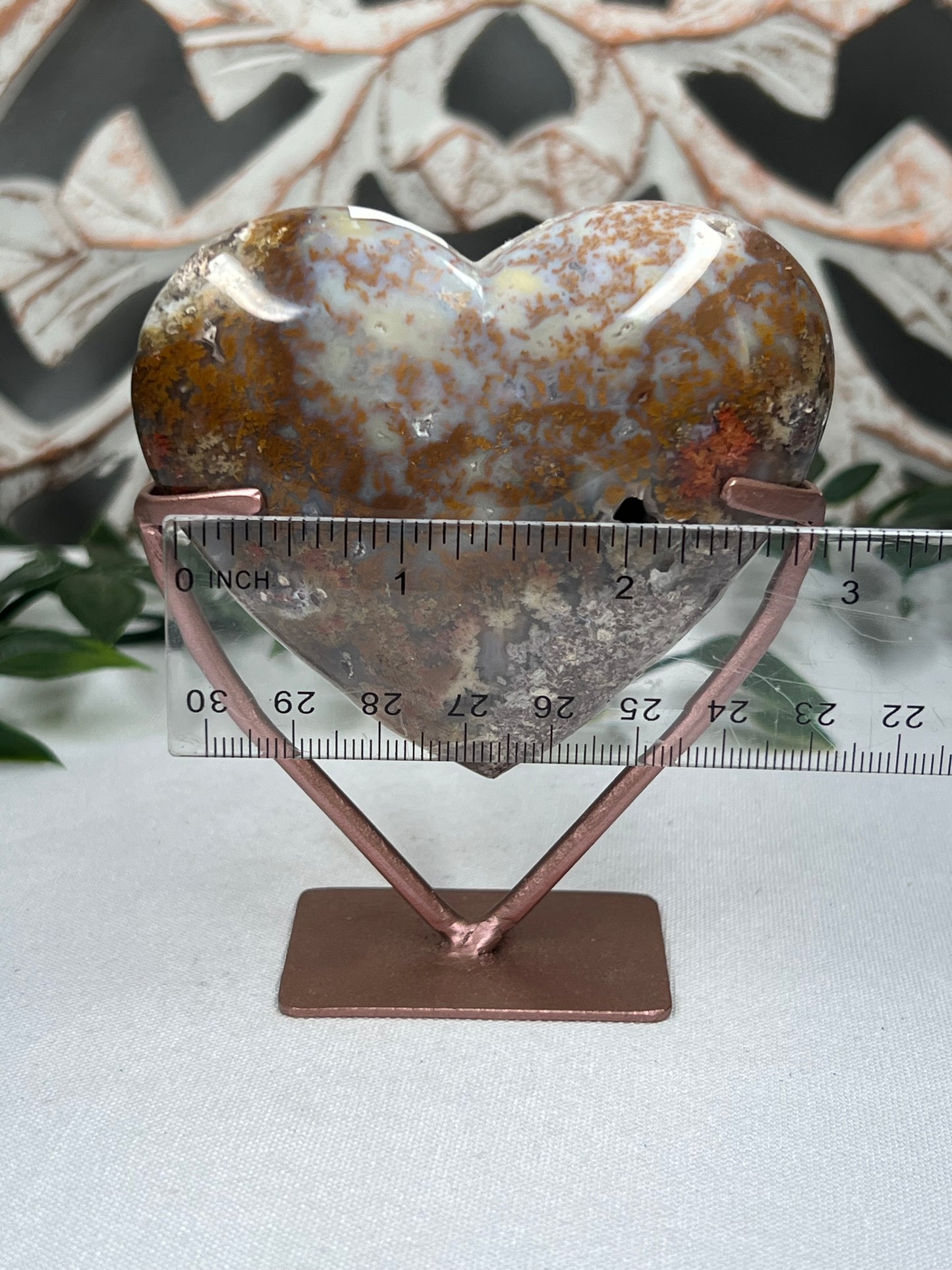 Scenic Moss Agate Heart