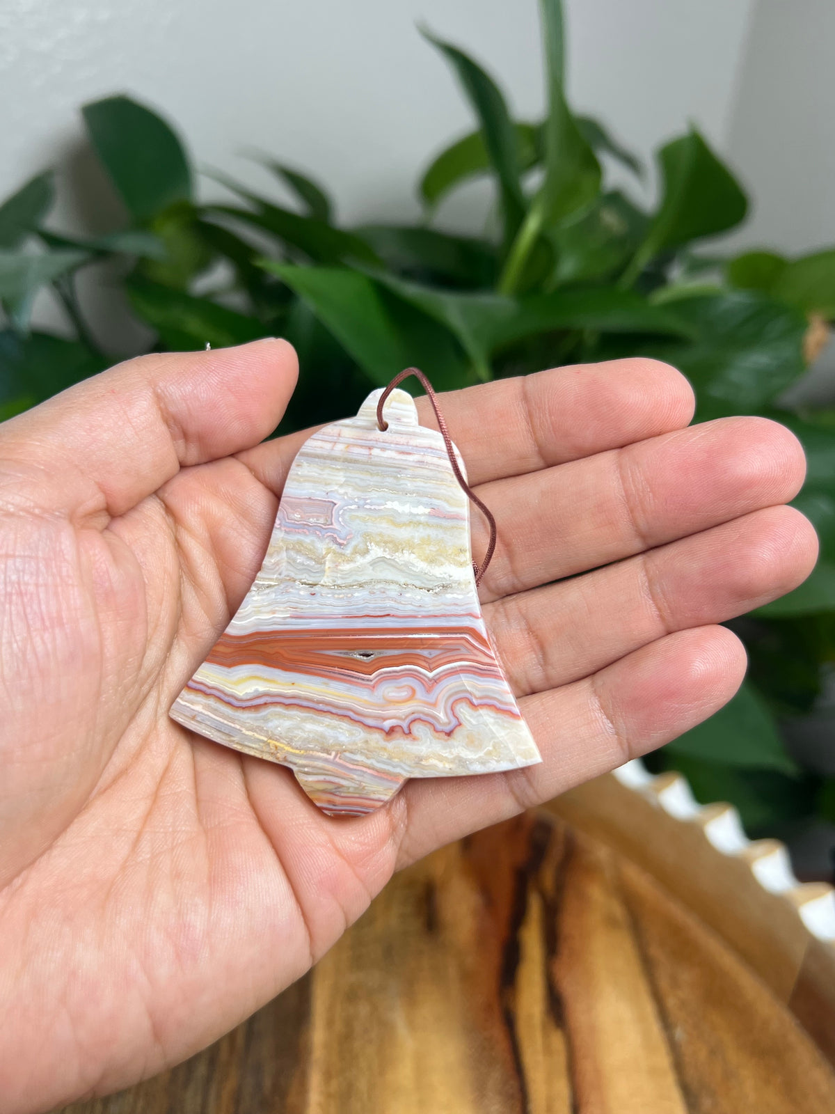Crazy Lace Agate Ornament Bell: BL