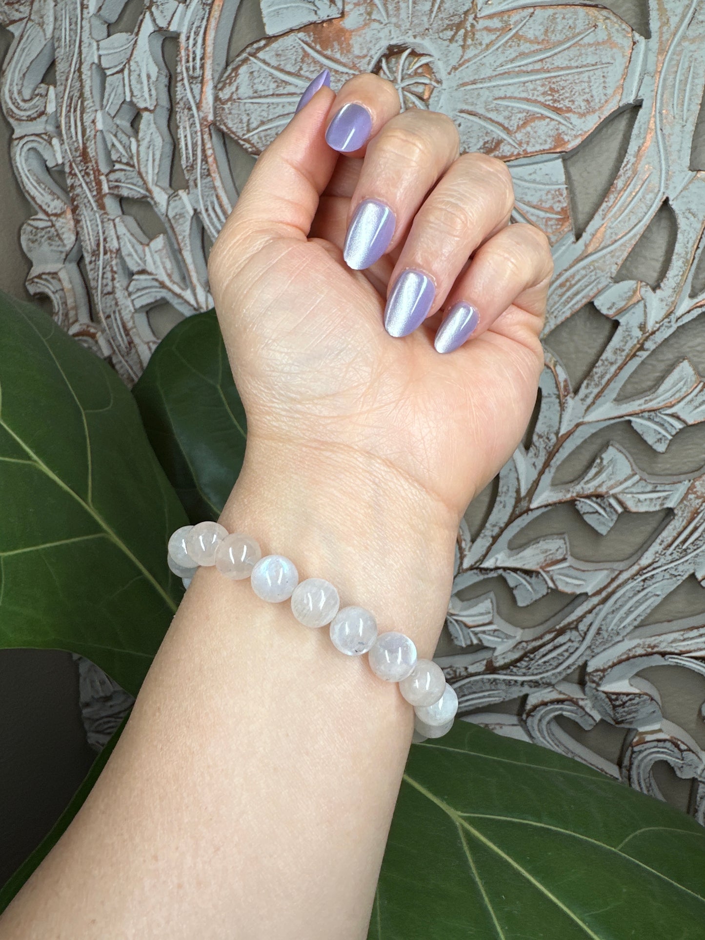 Moonstone Beaded Bracelet (10mm)