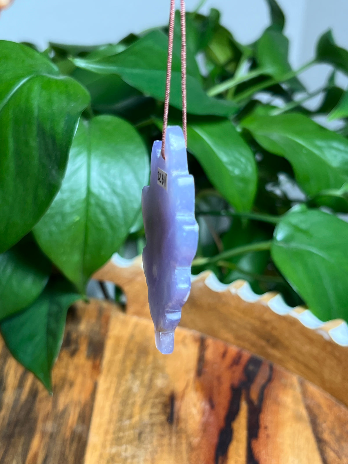 Purple Chalcedony Leaf Ornaments