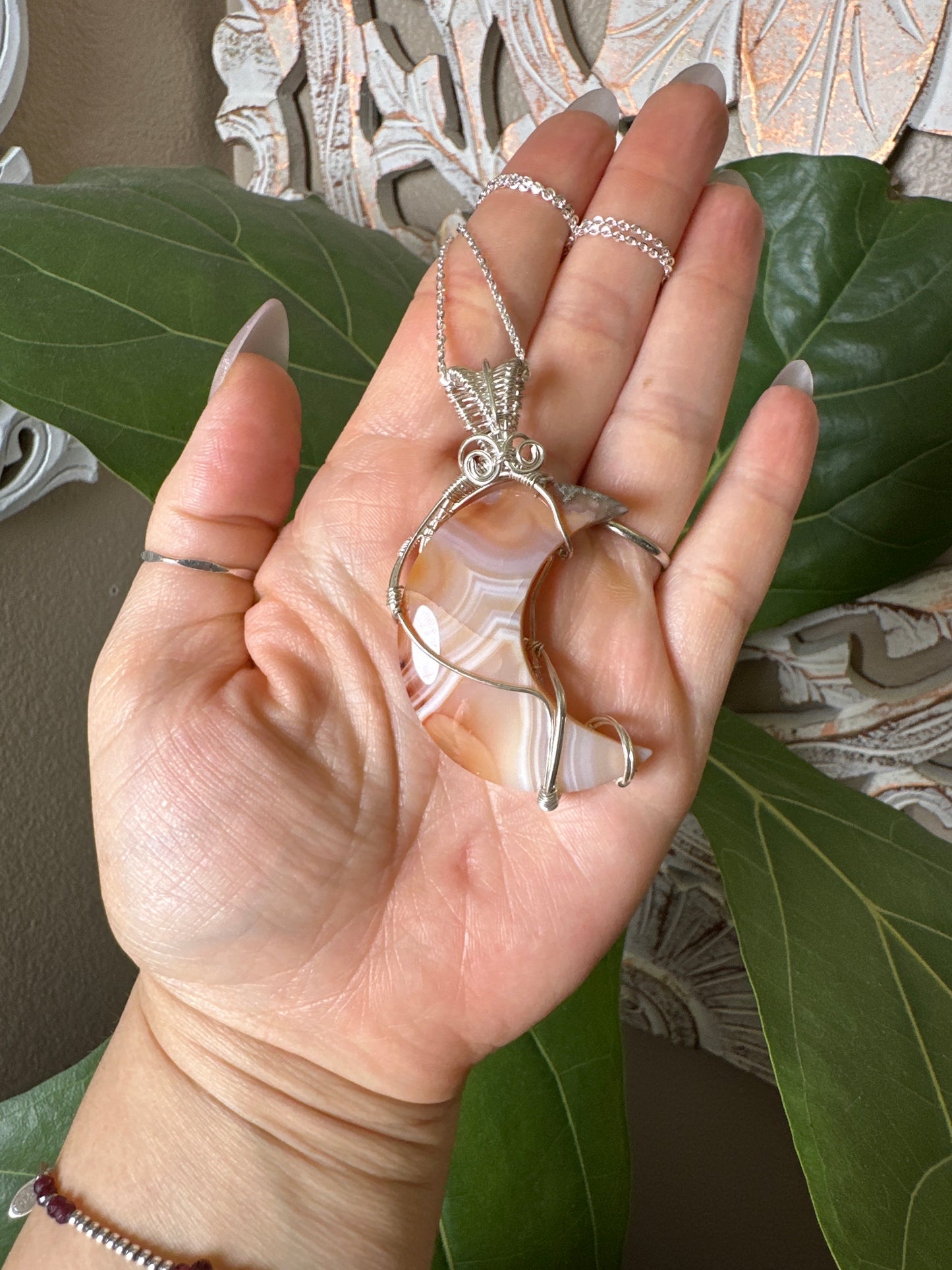 Carnelian Wire Wrapped Necklace