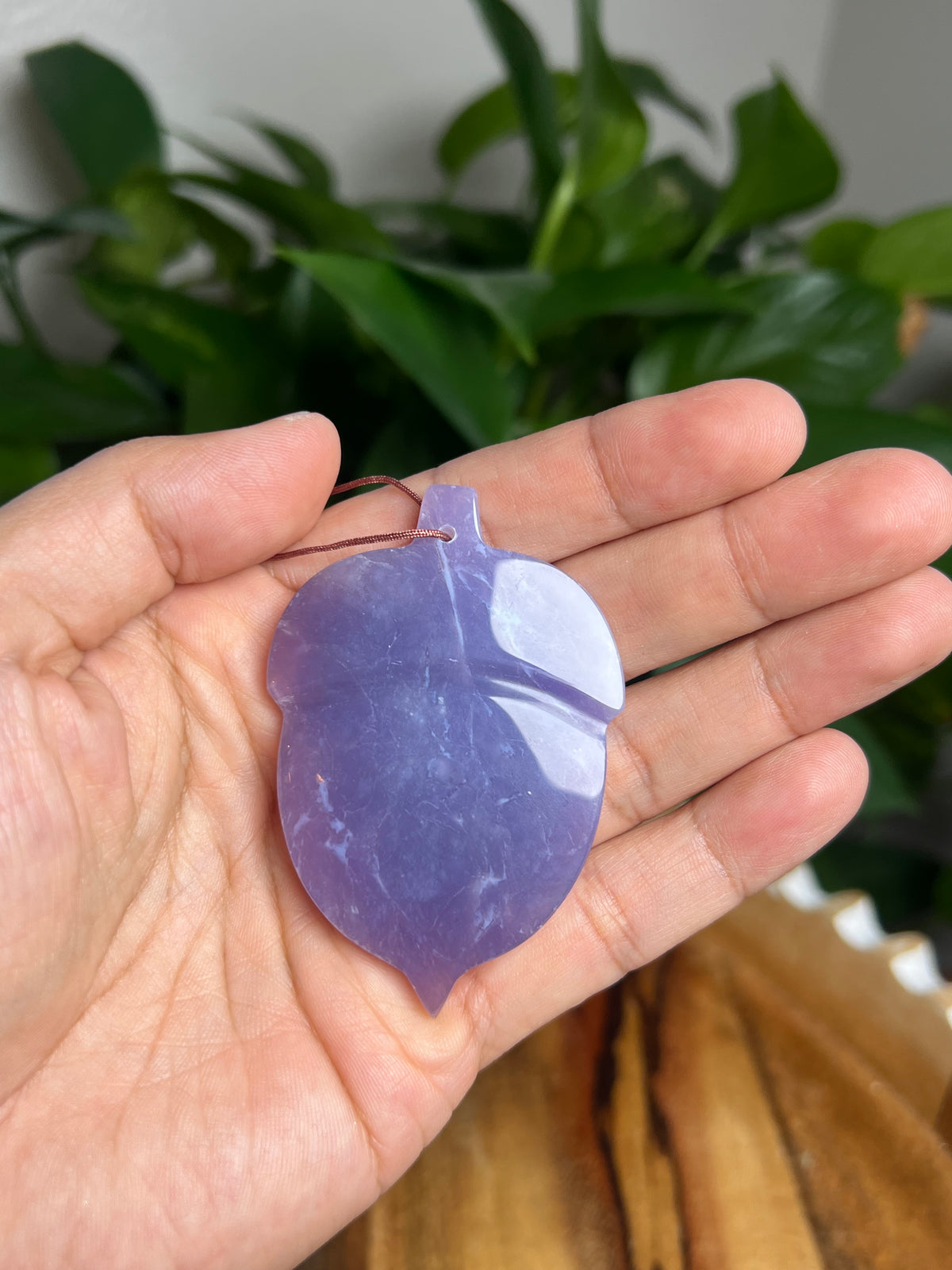 Purple Chalcedony Ornament Acorn: BN