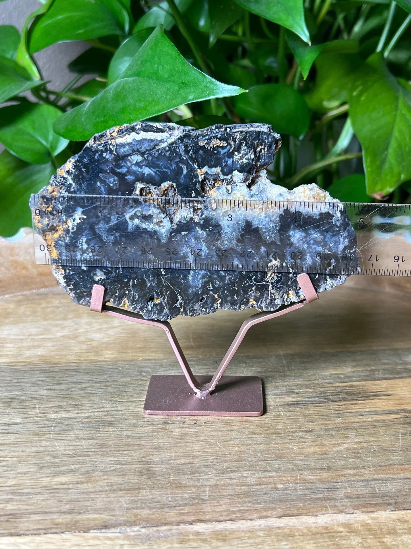 Blue Plume Agate Slab