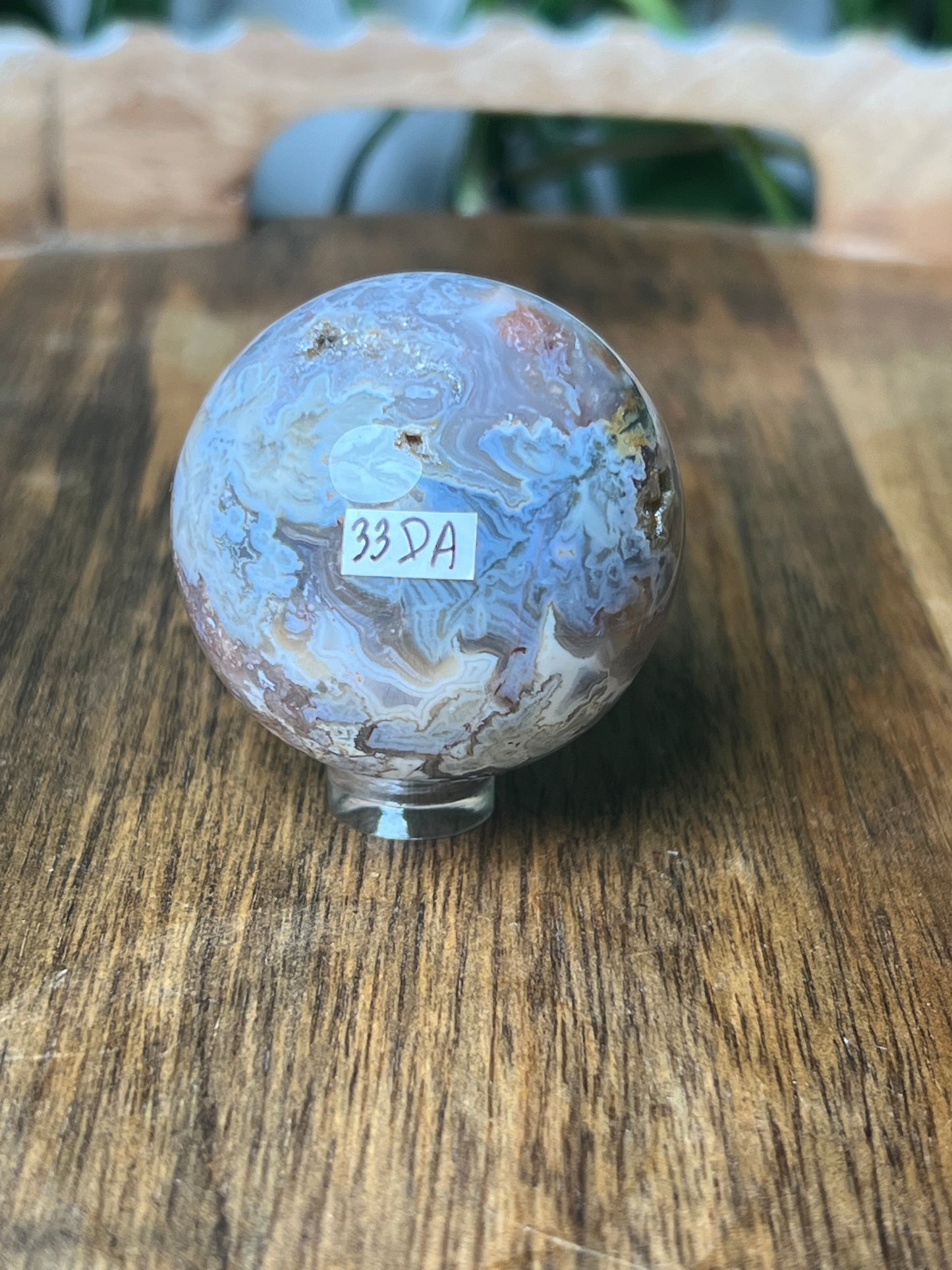 Sumatra Plume Agate Egg