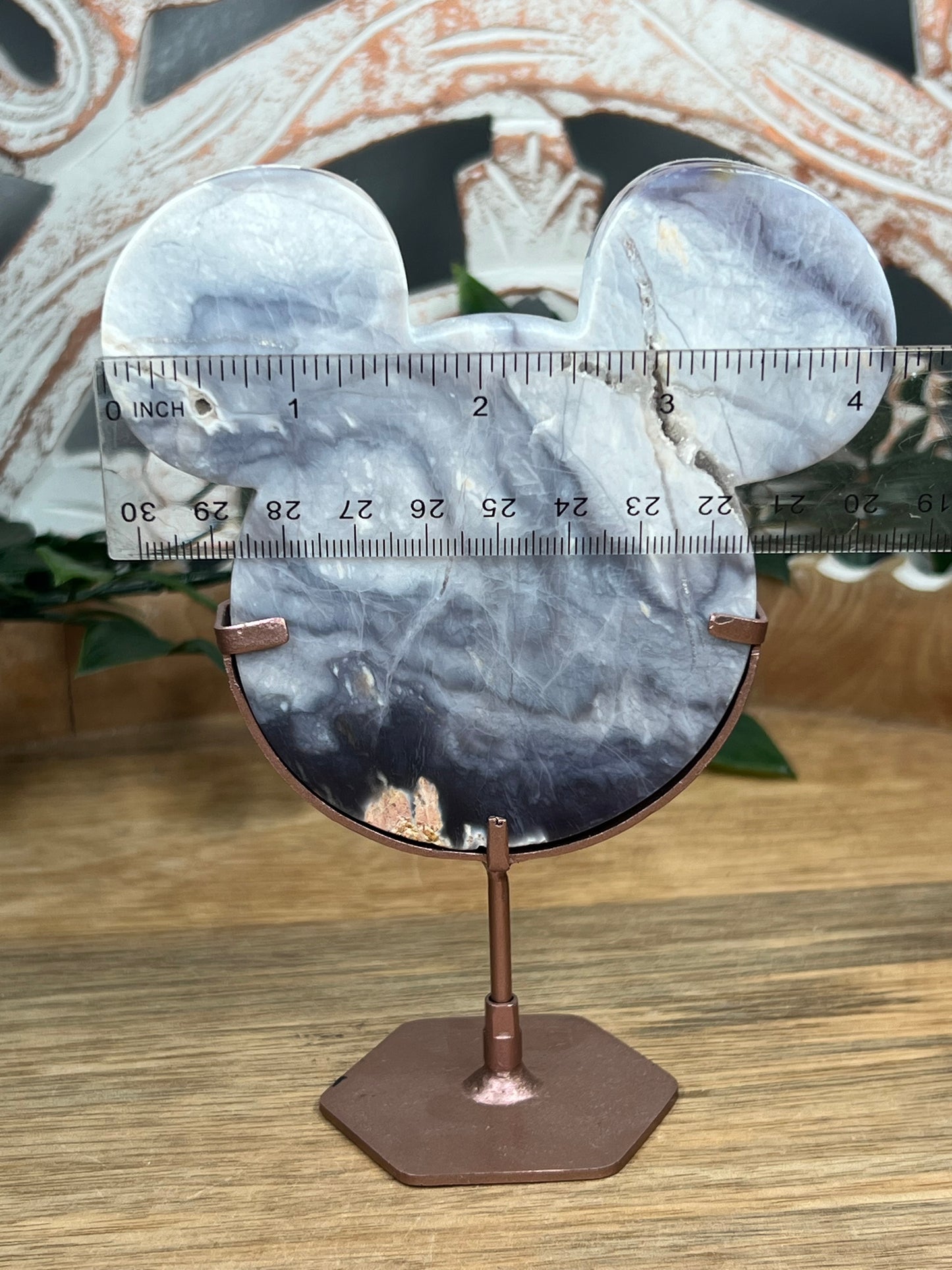 Purple Chalcedony Cat Head