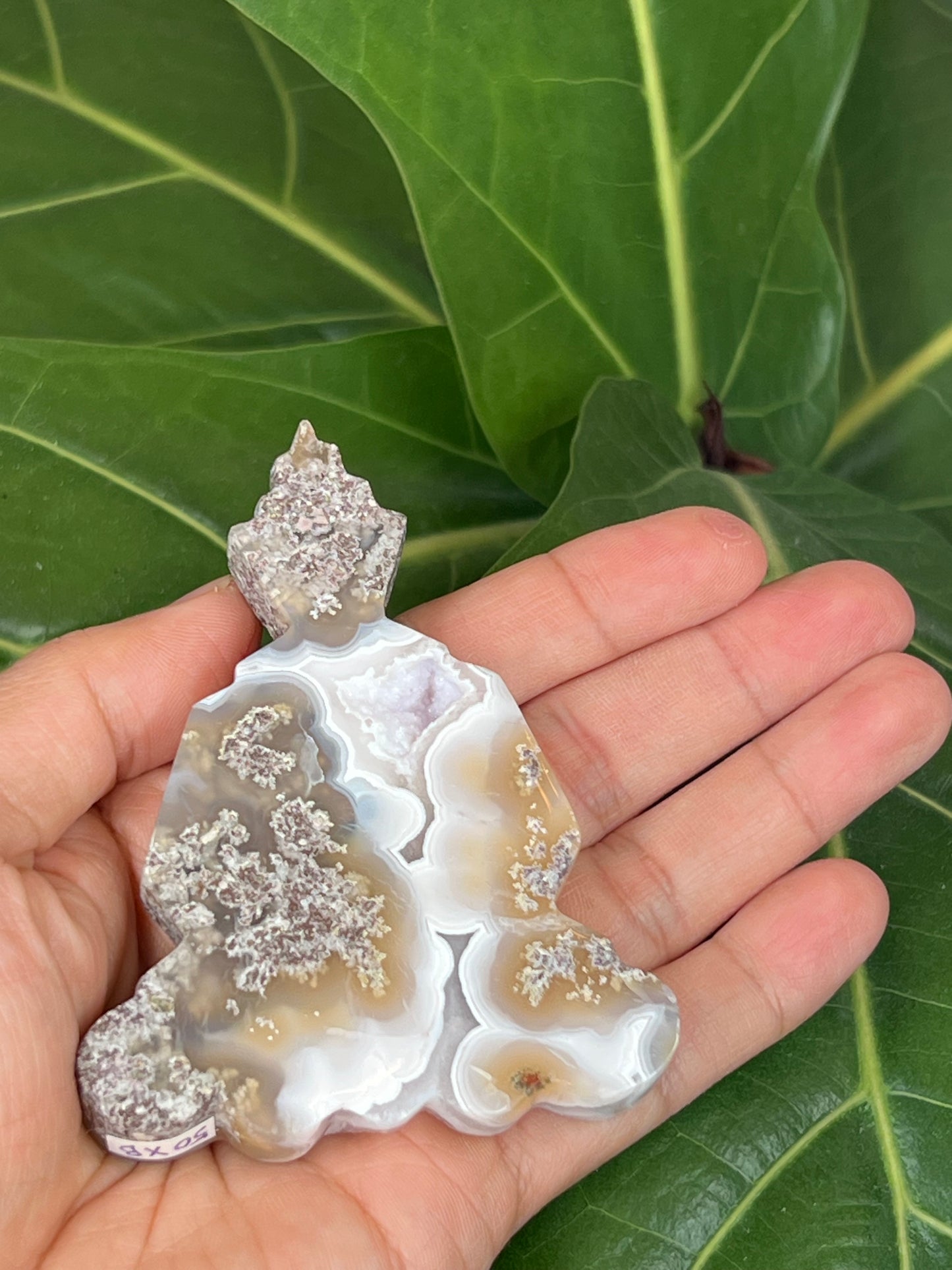 Scenic Moss Agate Buddha