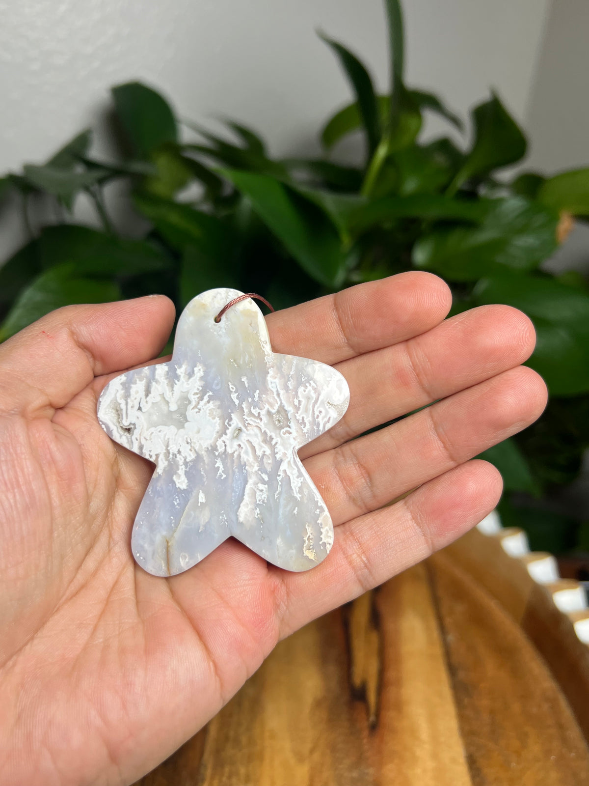 Winter Plume Agate Ornament Gingerbread: WH
