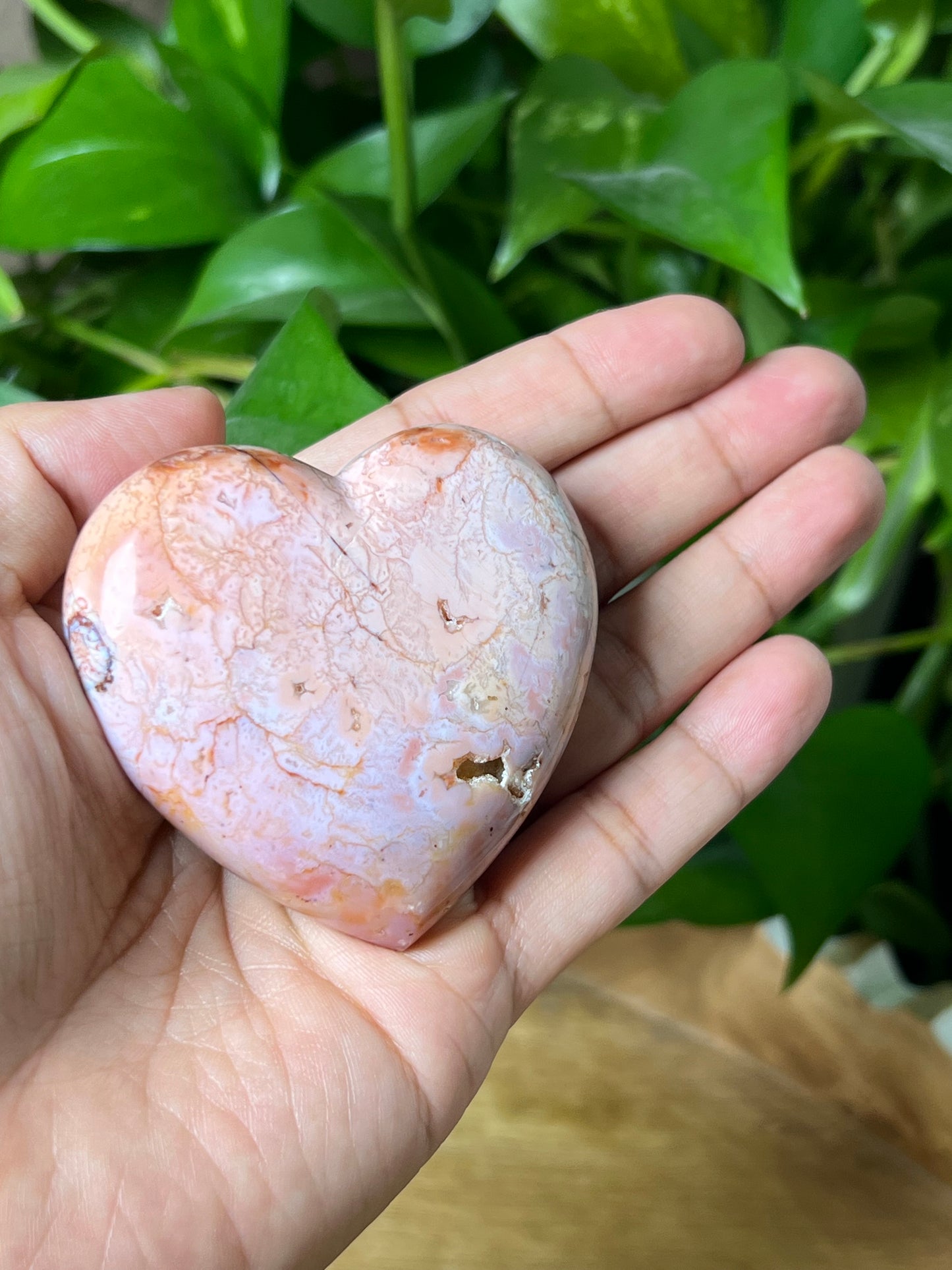 Pink Carnelian Heart