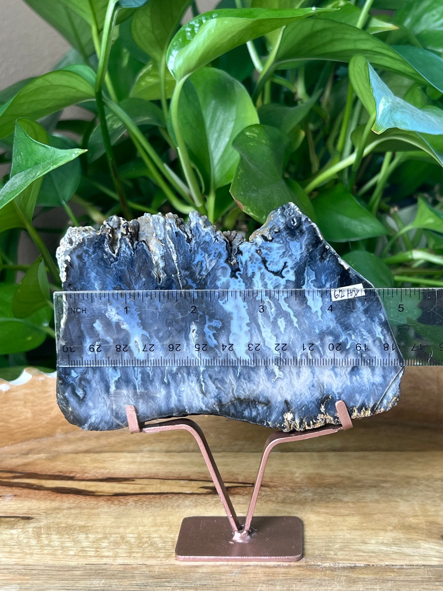Blue Plume Agate Slab