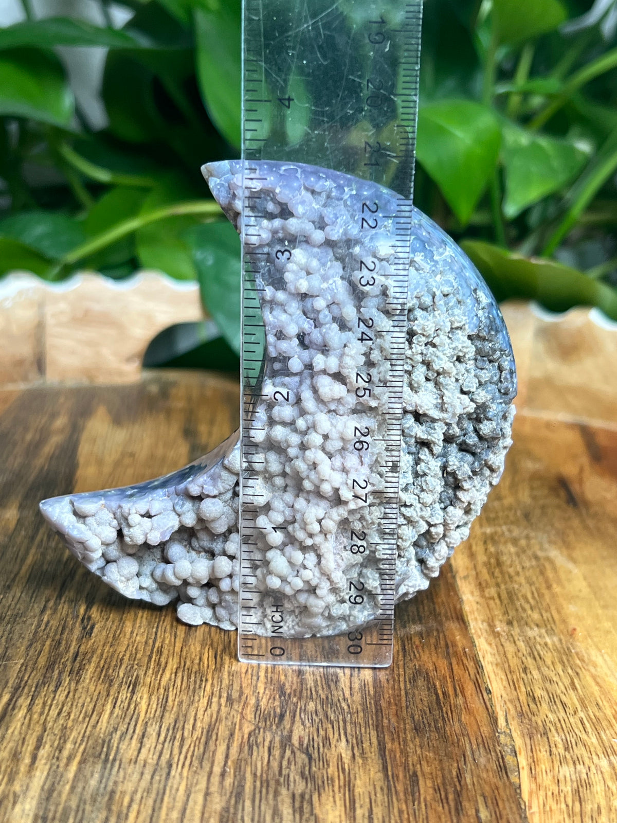 Grape Agate Self-Standing Moon: GA