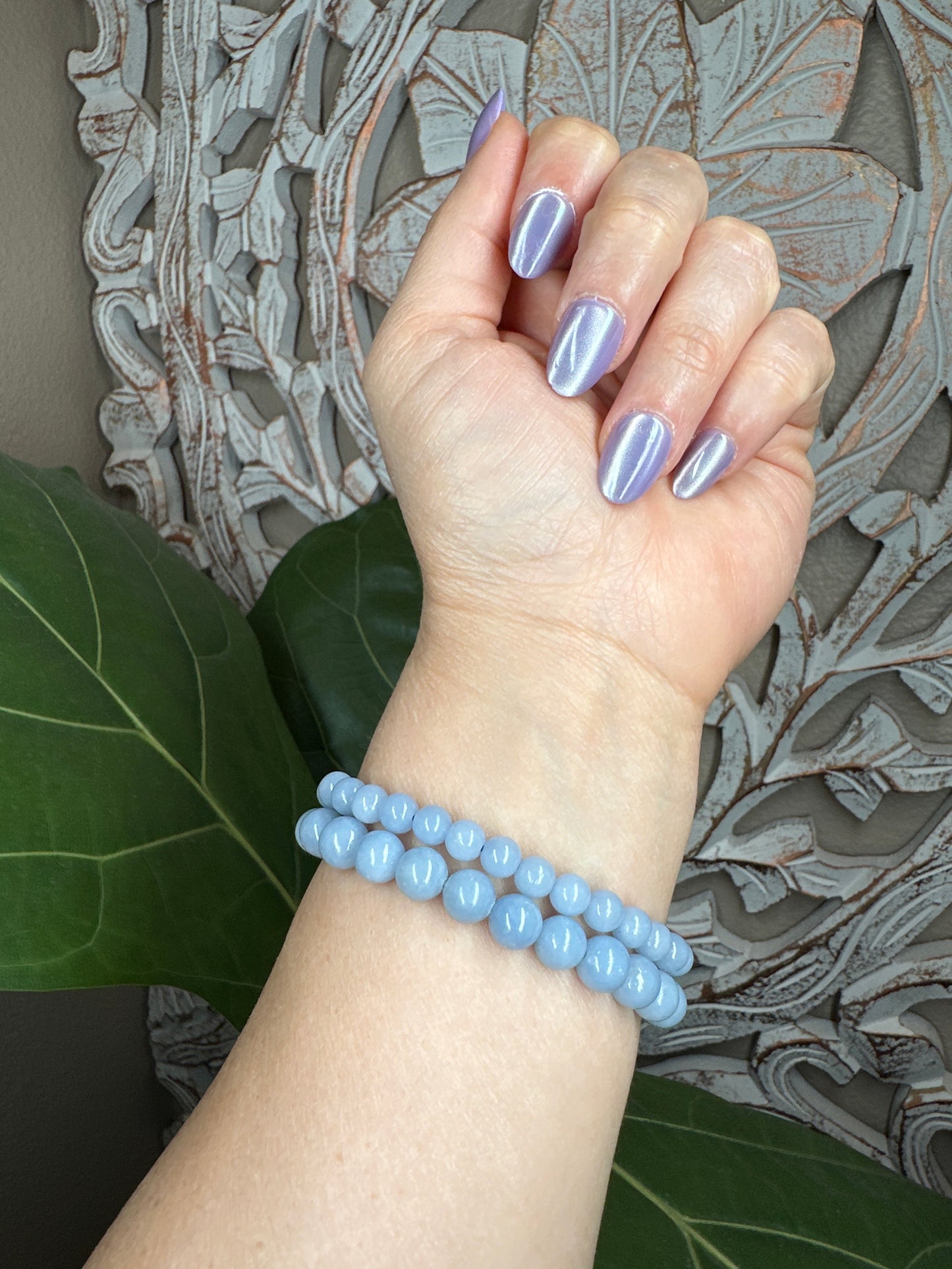 Angelite Beaded Bracelet