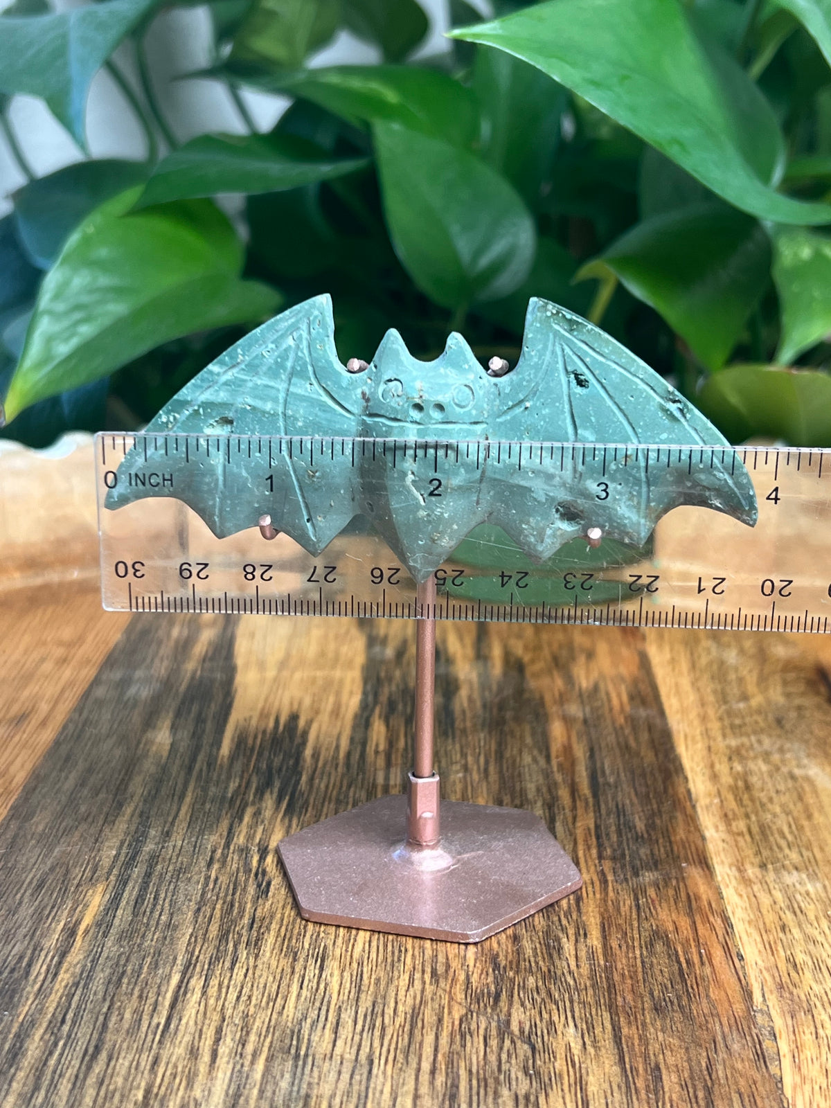 Blue Green Jasper Bat: CK
