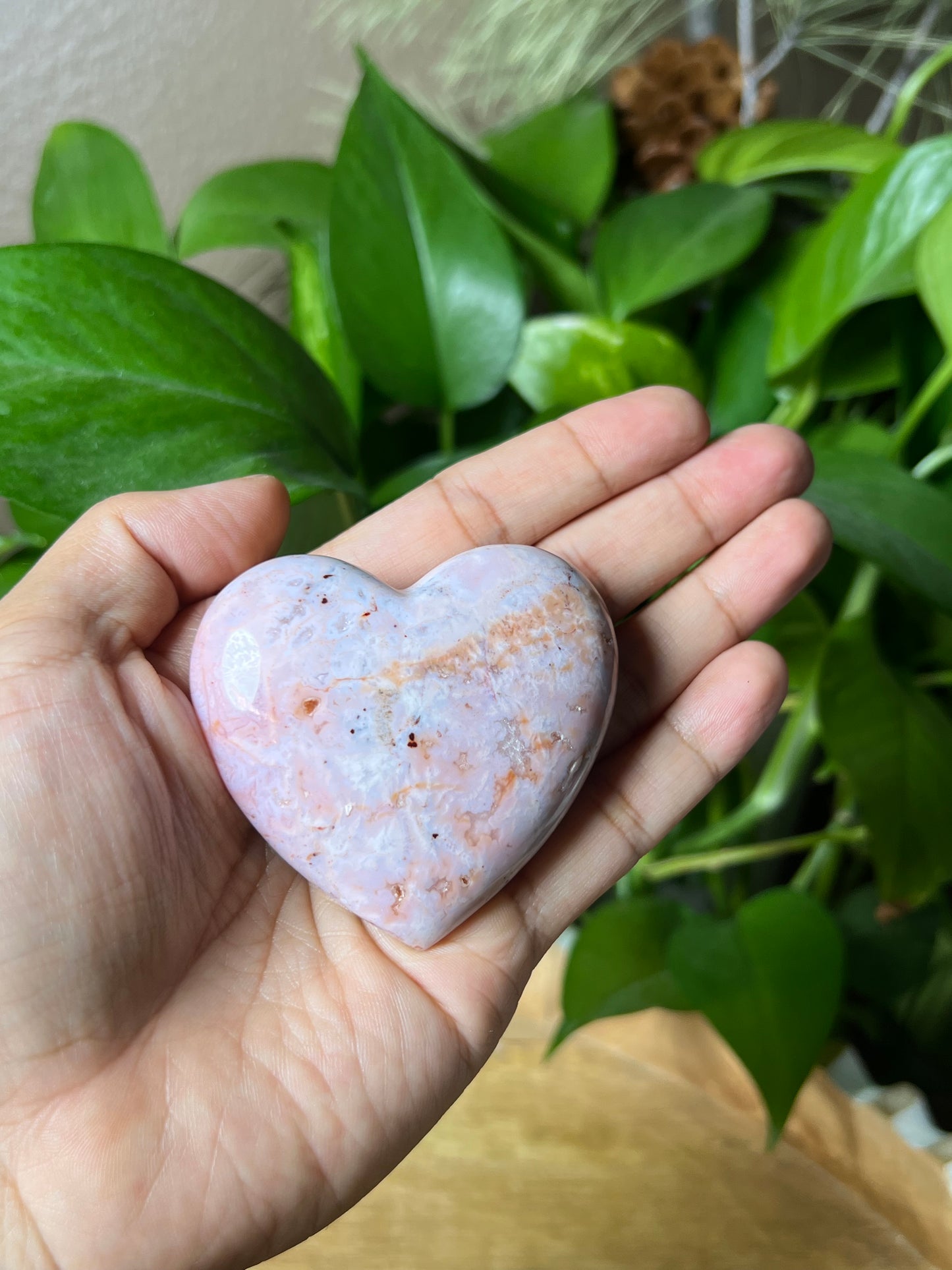 Pink Carnelian Heart