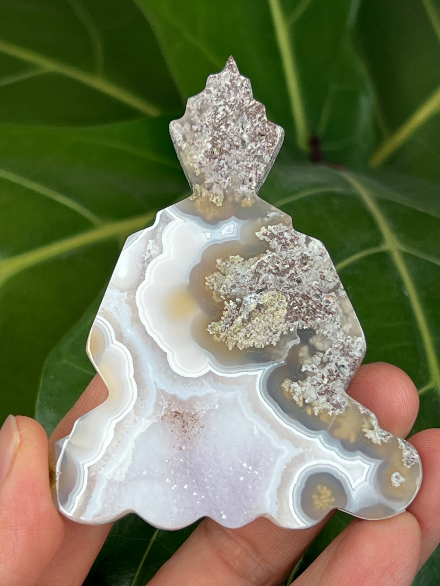 Scenic Moss Agate Buddha