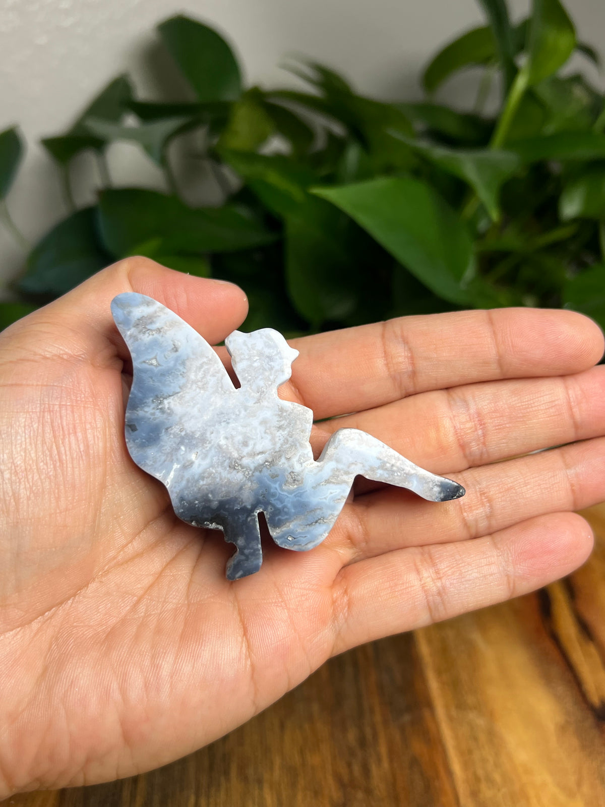 Blue Plume Agate Pixie Fairy: PG
