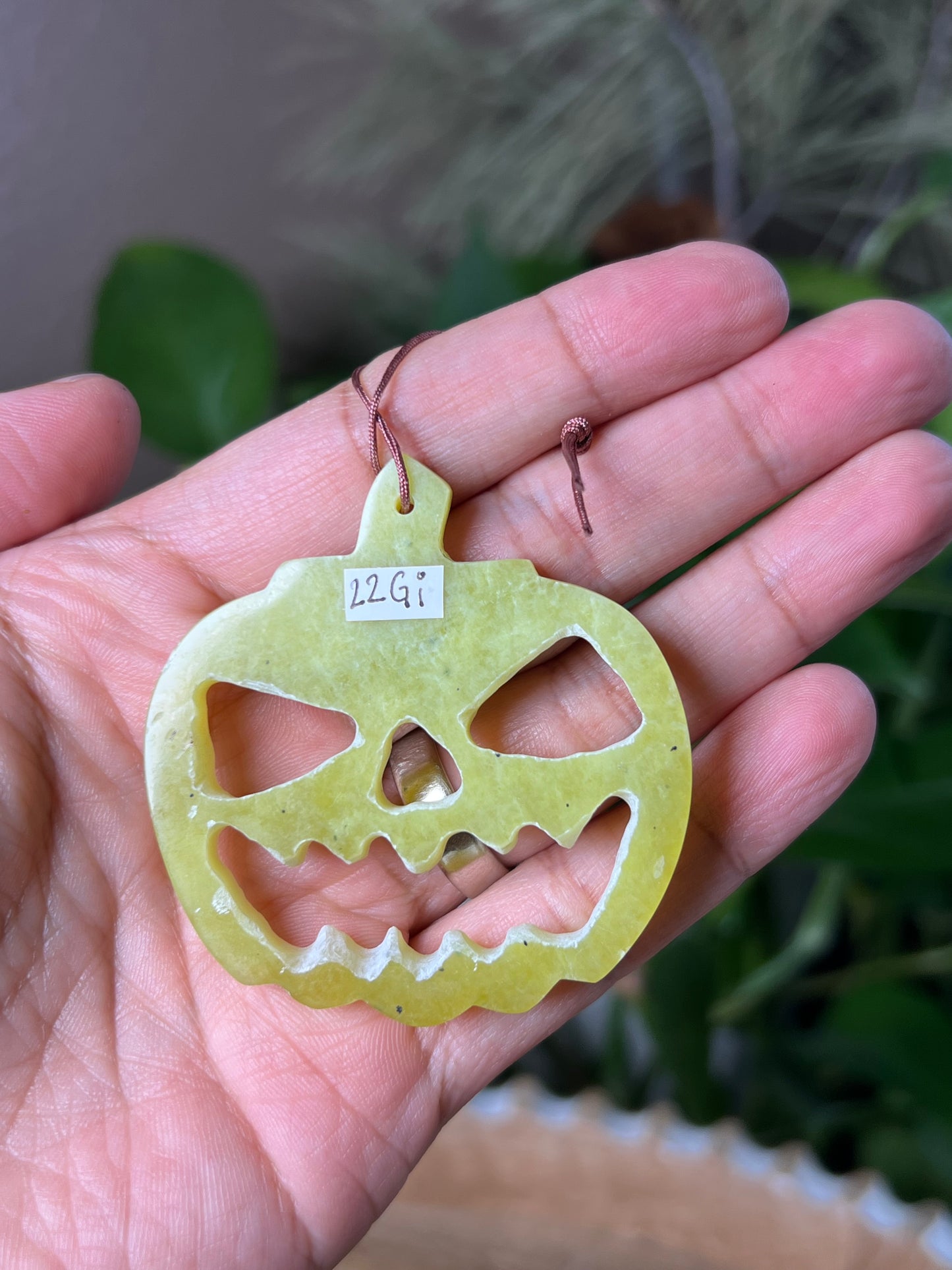 Idocrase Jack-O-Lantern Ornament