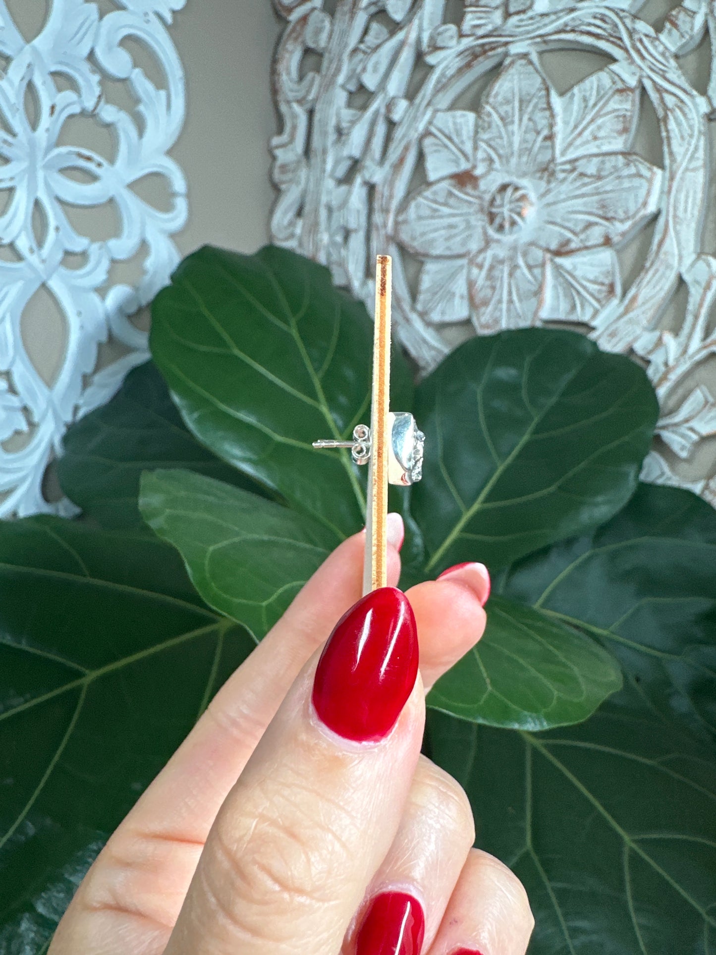 Colombian Campo Del Cielo Meteorite Stud Earrings 