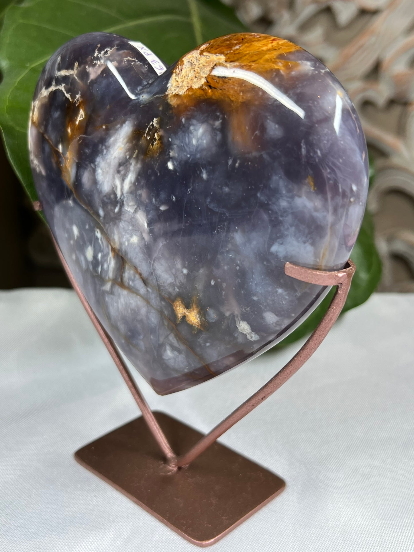 Purple Chalcedony Heart