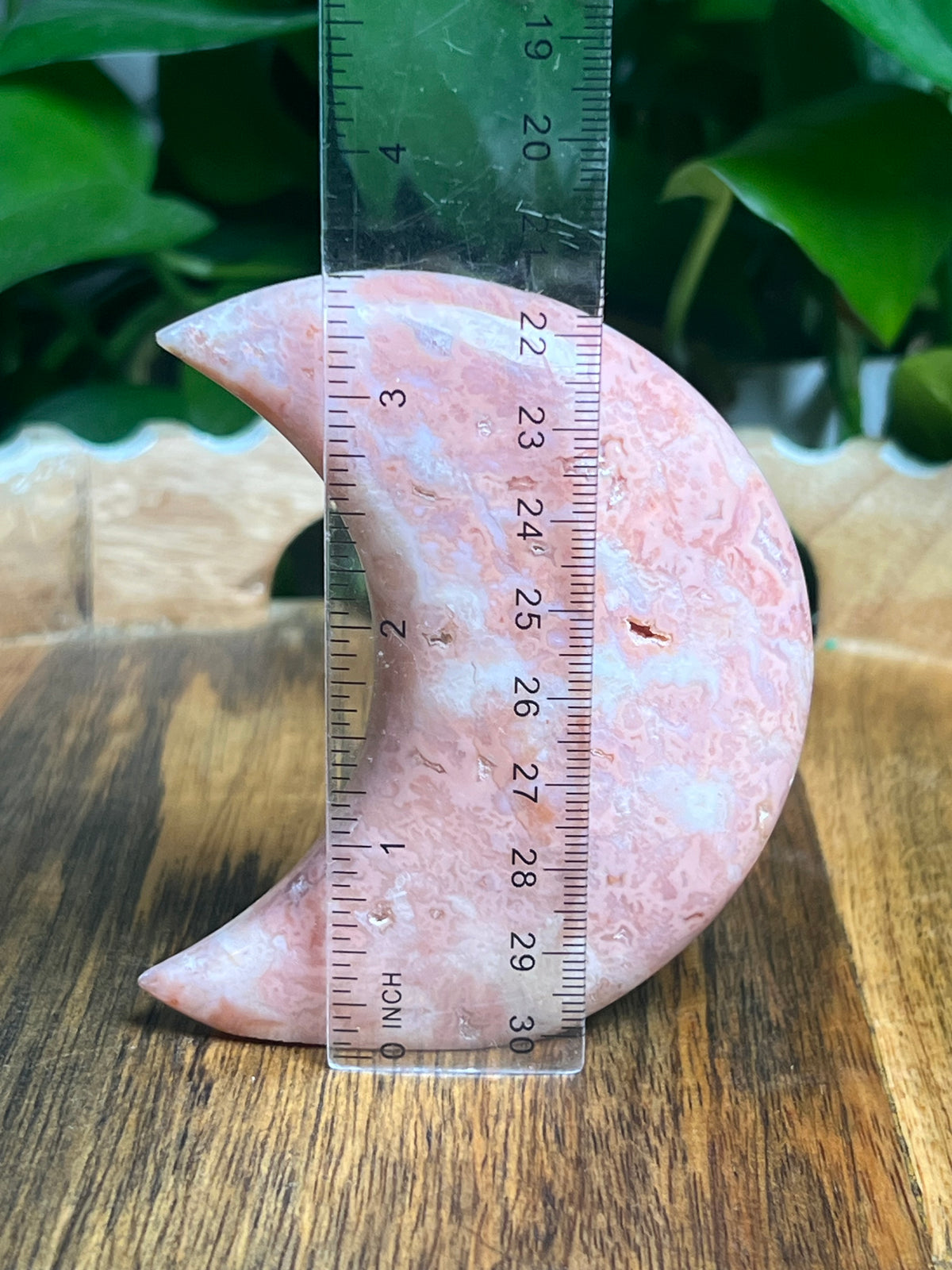 Pink Carnelian Self Standing Moon: PO