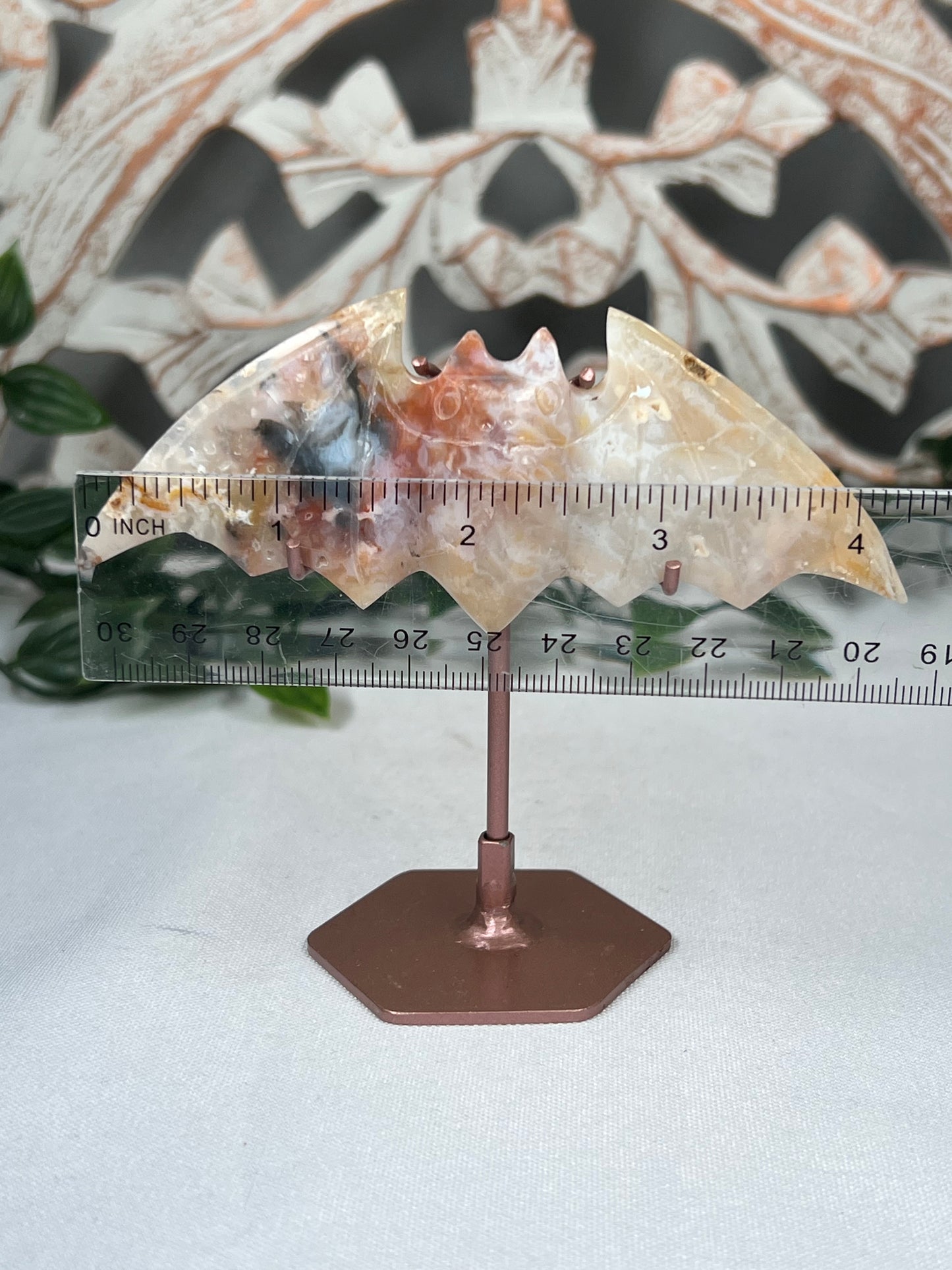 Rainbow Plume Agate Bat