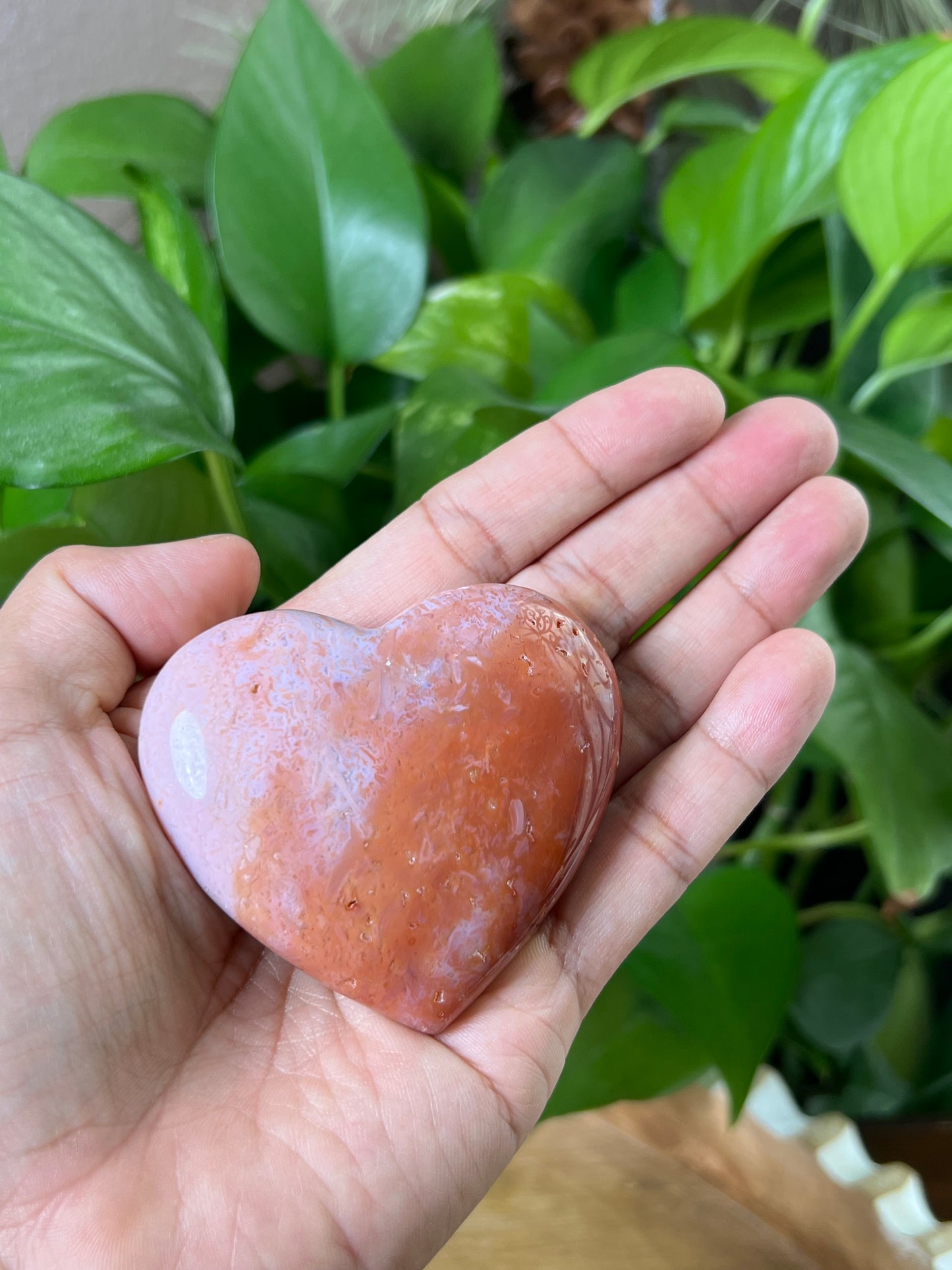 Pink Carnelian Heart