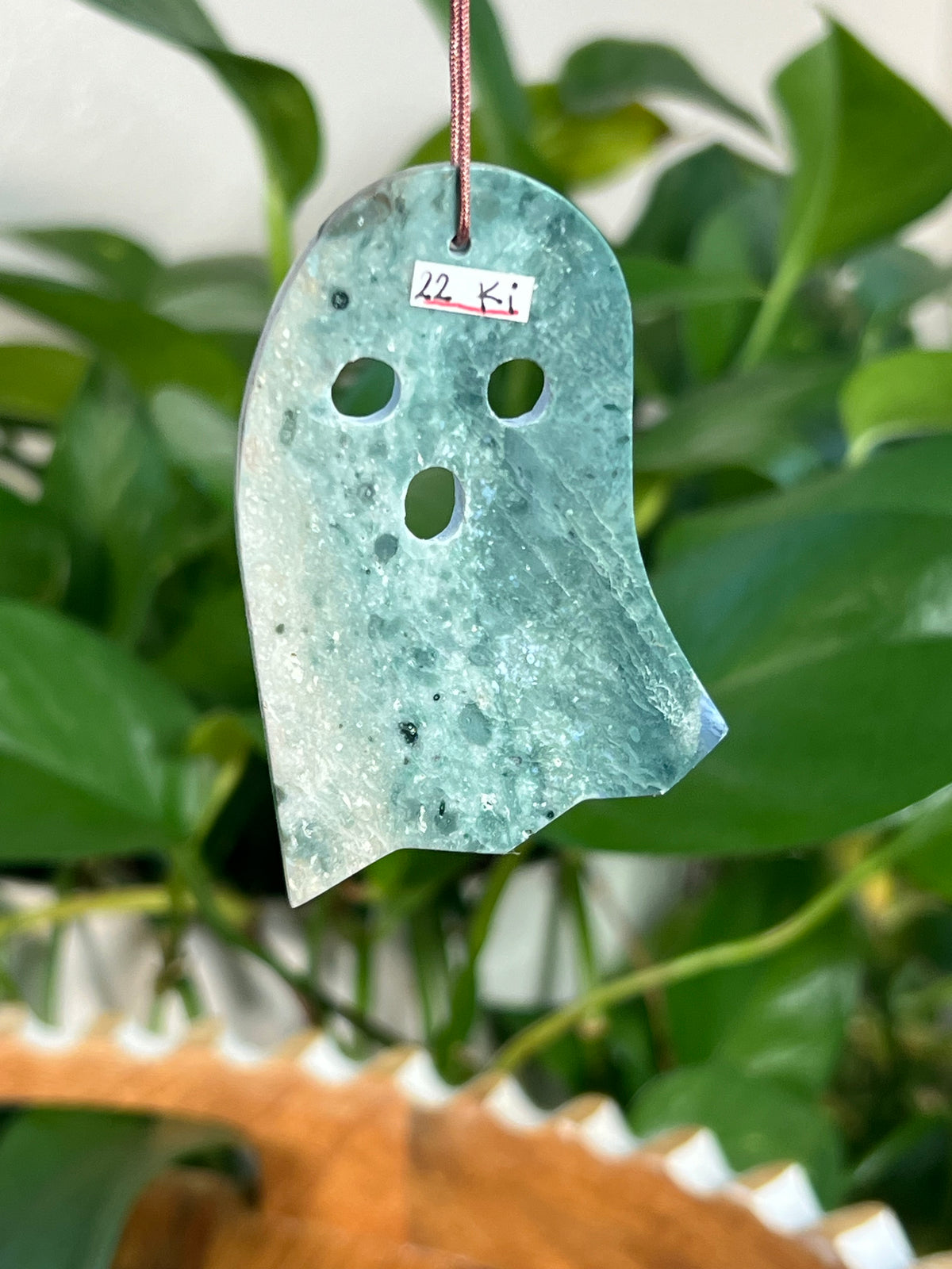 Blue Green Jasper Ghost Ornaments