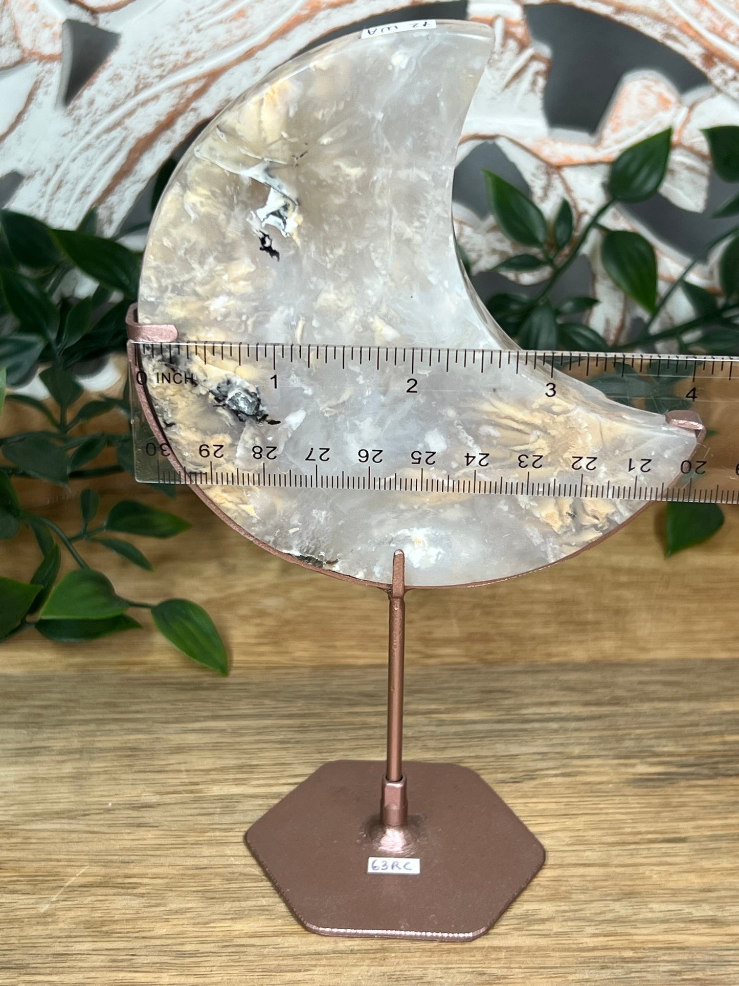 Dendritic Tiger Agate Moon