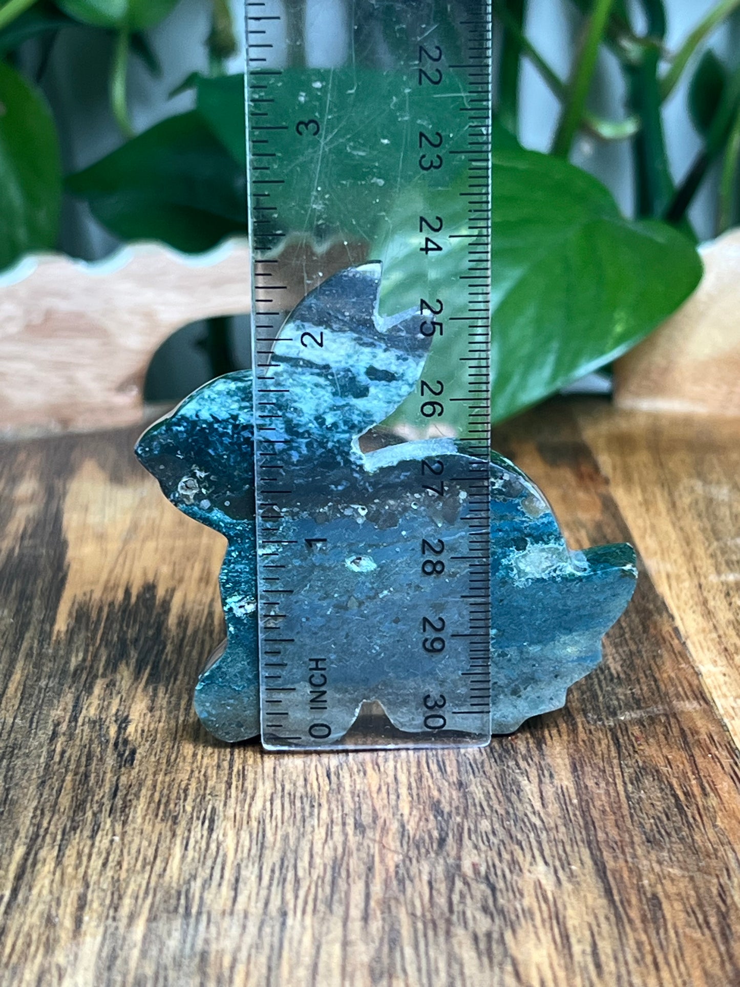 Blue Green Jasper Bunny: KB