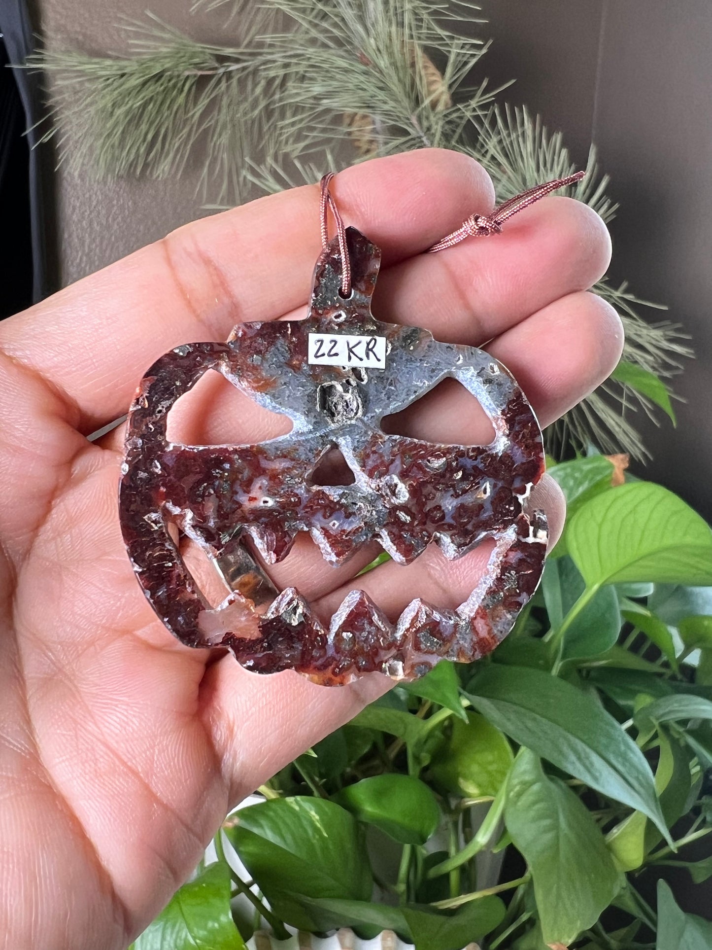 Marcasite Pumpkin Ornament