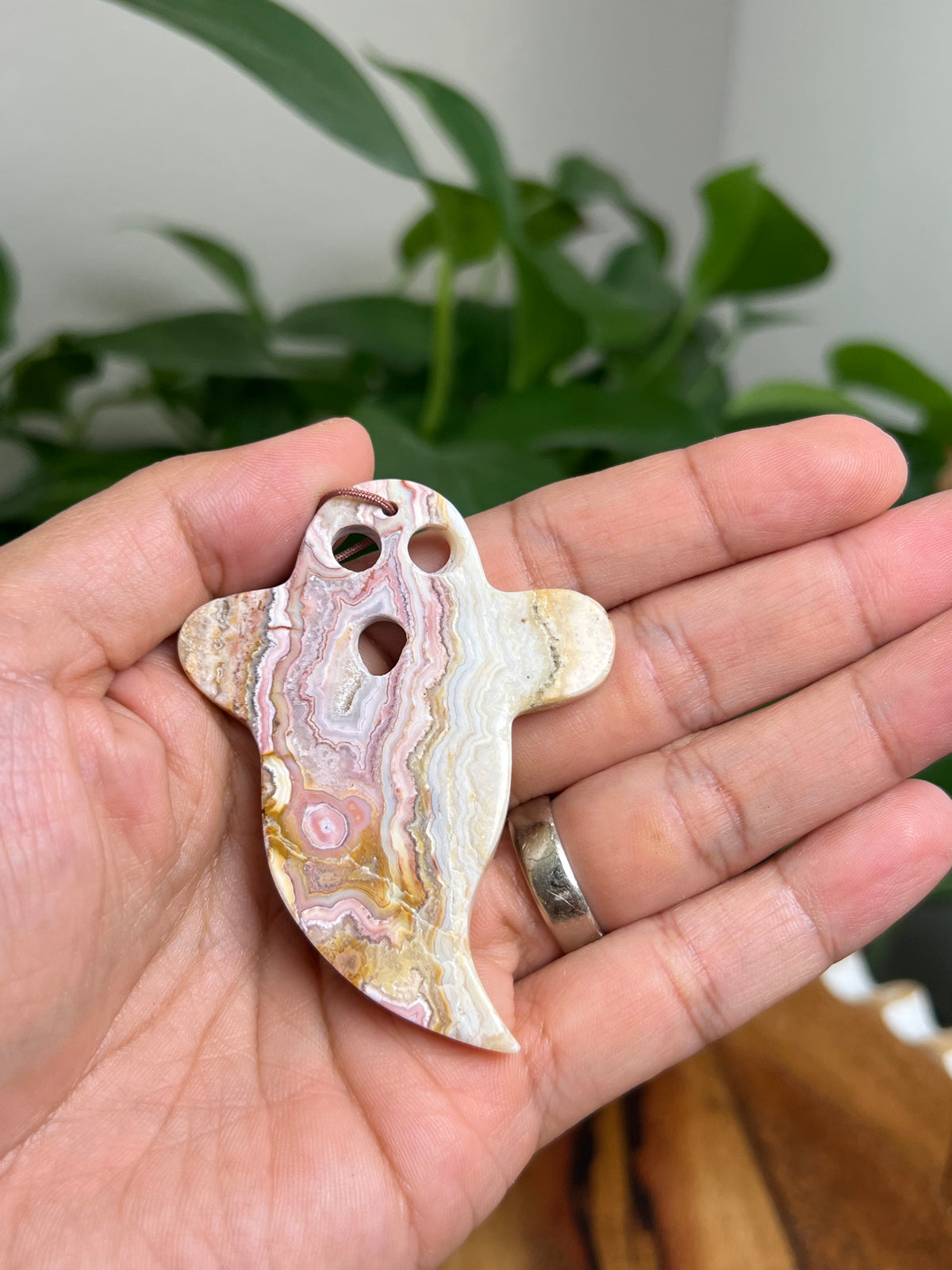 Crazy Lace Agate Ornament Ghost: BD