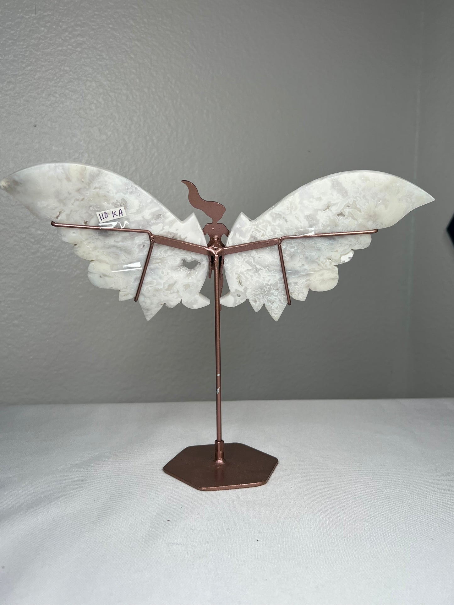 White Plume Agate Fairy Wings