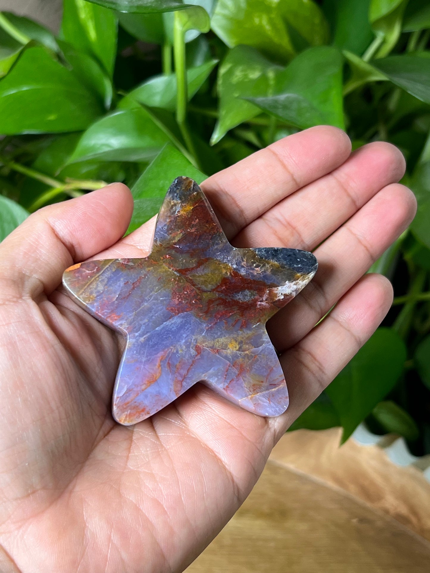 Purple Chalcedony Star