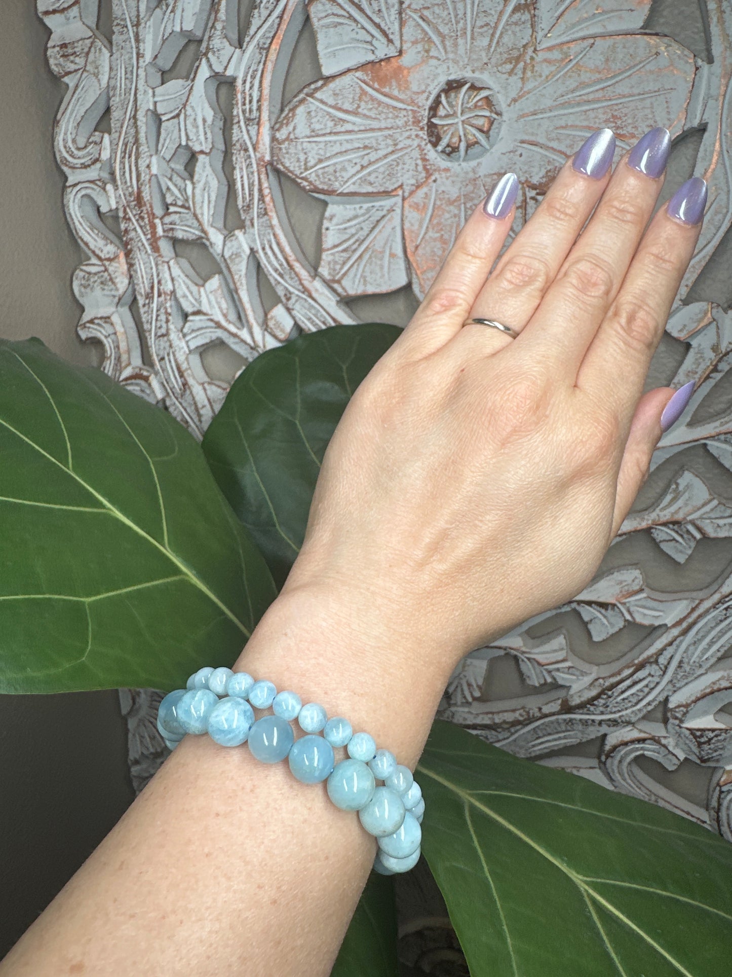 Aquamarine Beaded Bracelet